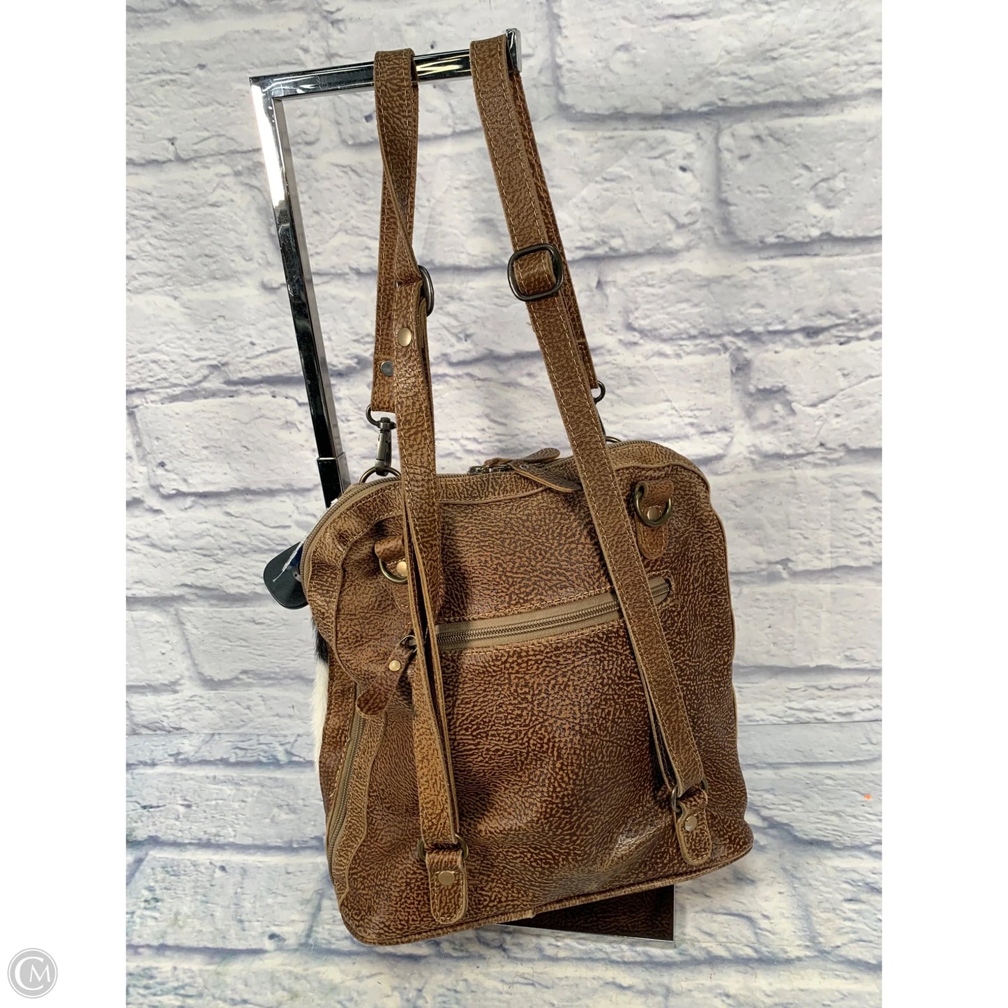 Backpack Leather By Myra, Size: Medium