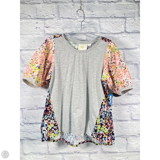 Top Short Sleeve By Maeve In Blue & Grey, Size: S