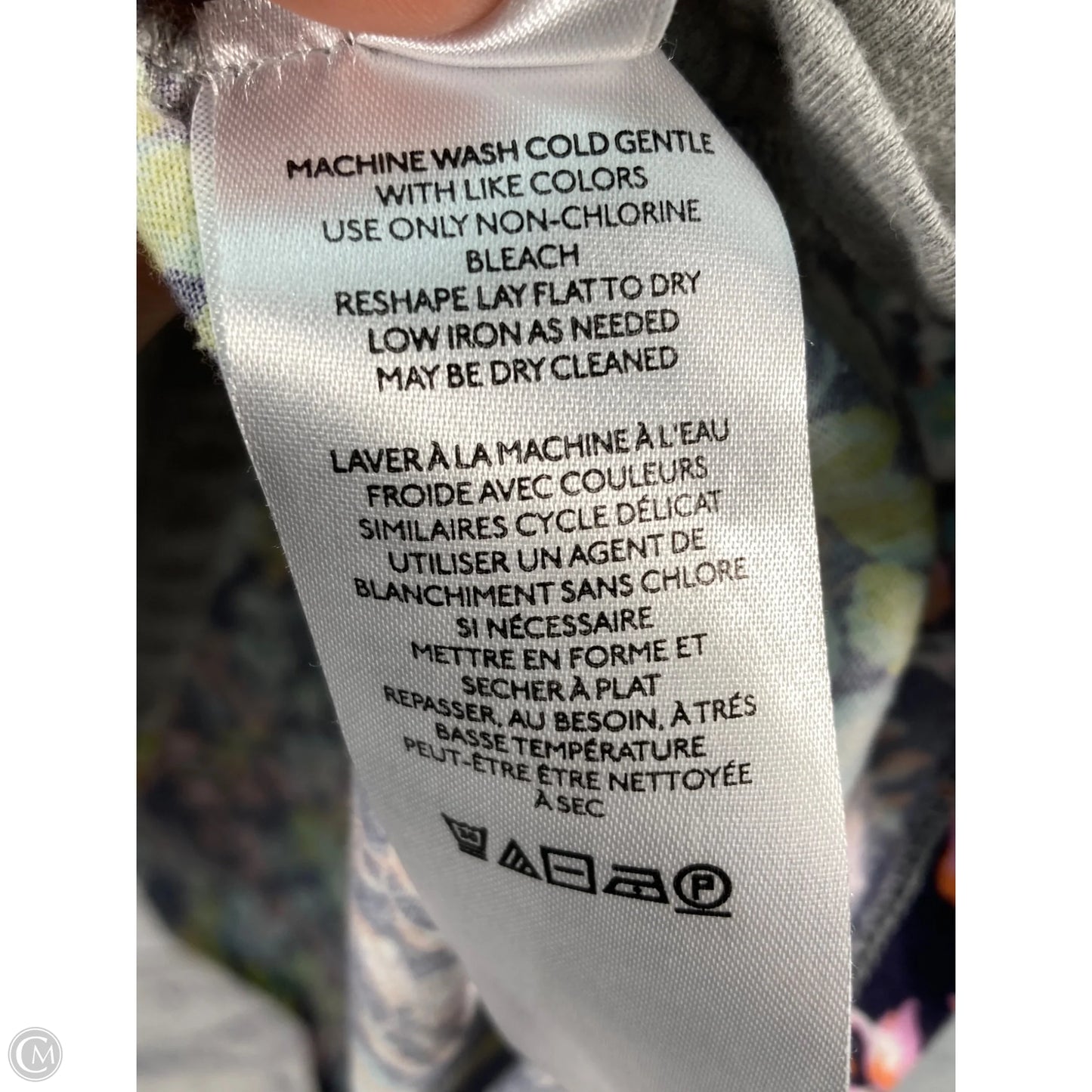 Top Short Sleeve By Maeve In Blue & Grey, Size: S