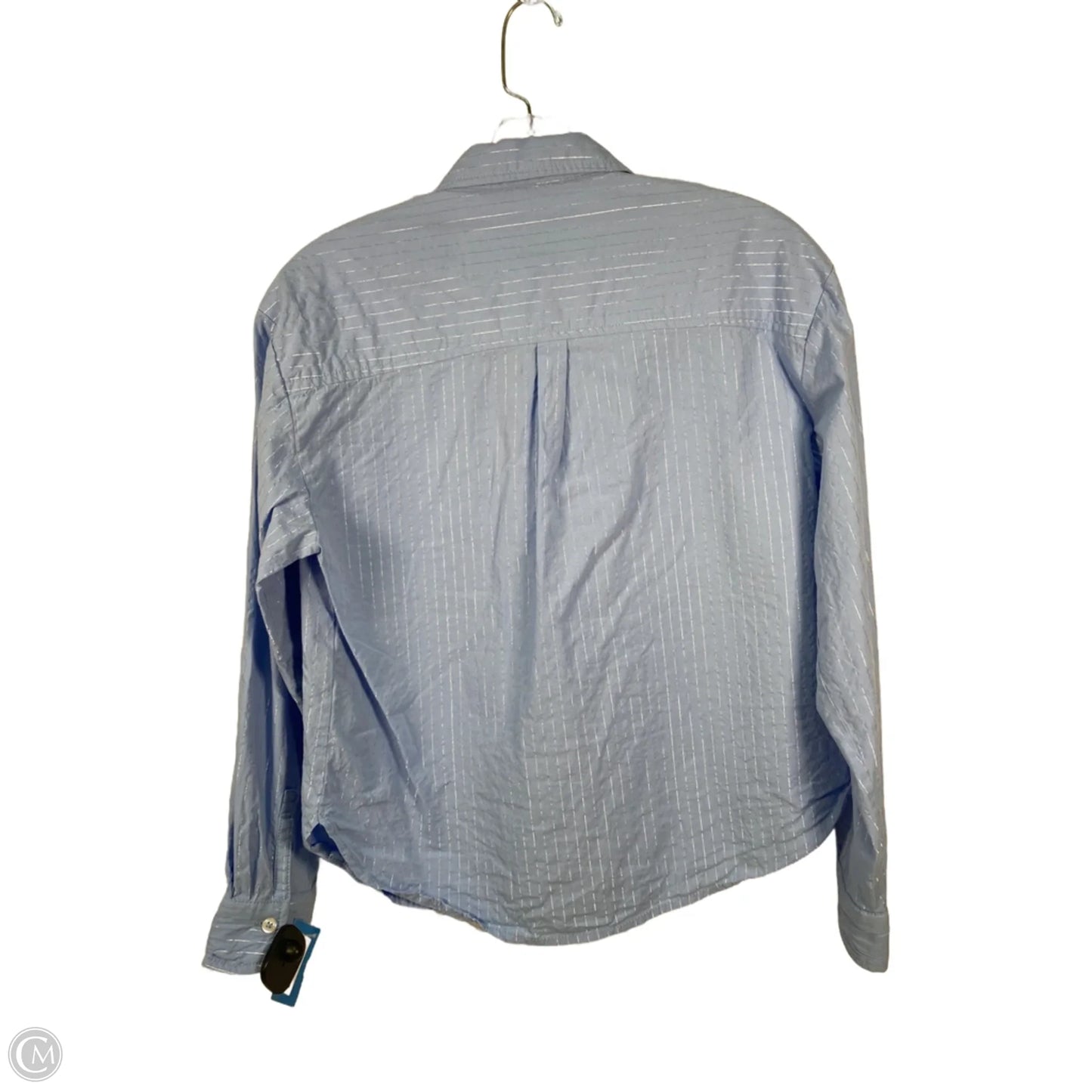 Top Long Sleeve By Maeve In Blue & Silver, Size: Xxs