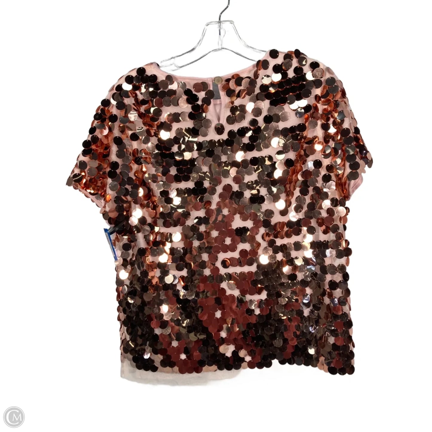 Top Short Sleeve By Eva Franco In Pink, Size: S