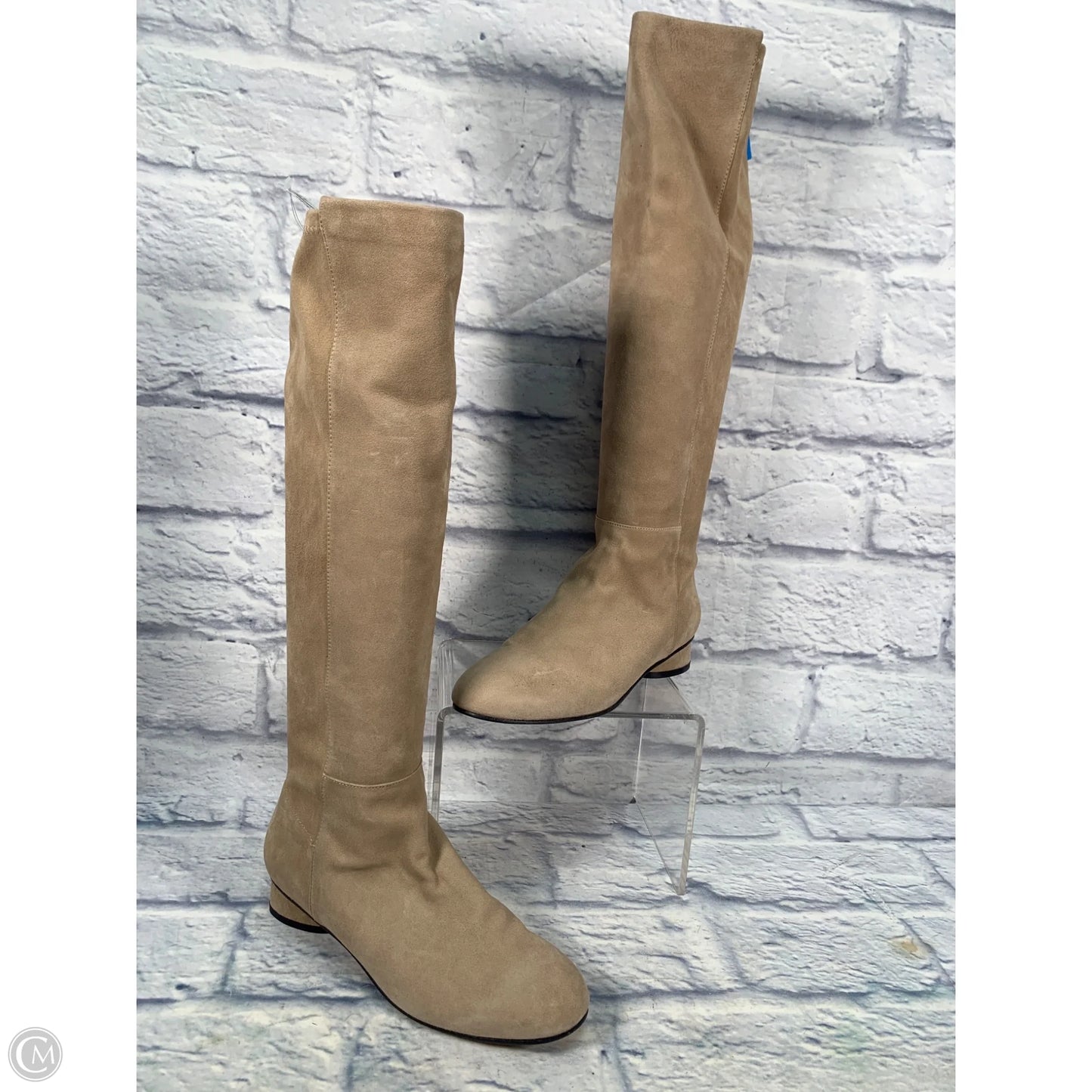Boots Designer By Stuart Weitzman In Tan, Size: 7.5