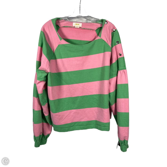 Top Long Sleeve By Maeve In Green & Pink, Size: Xl