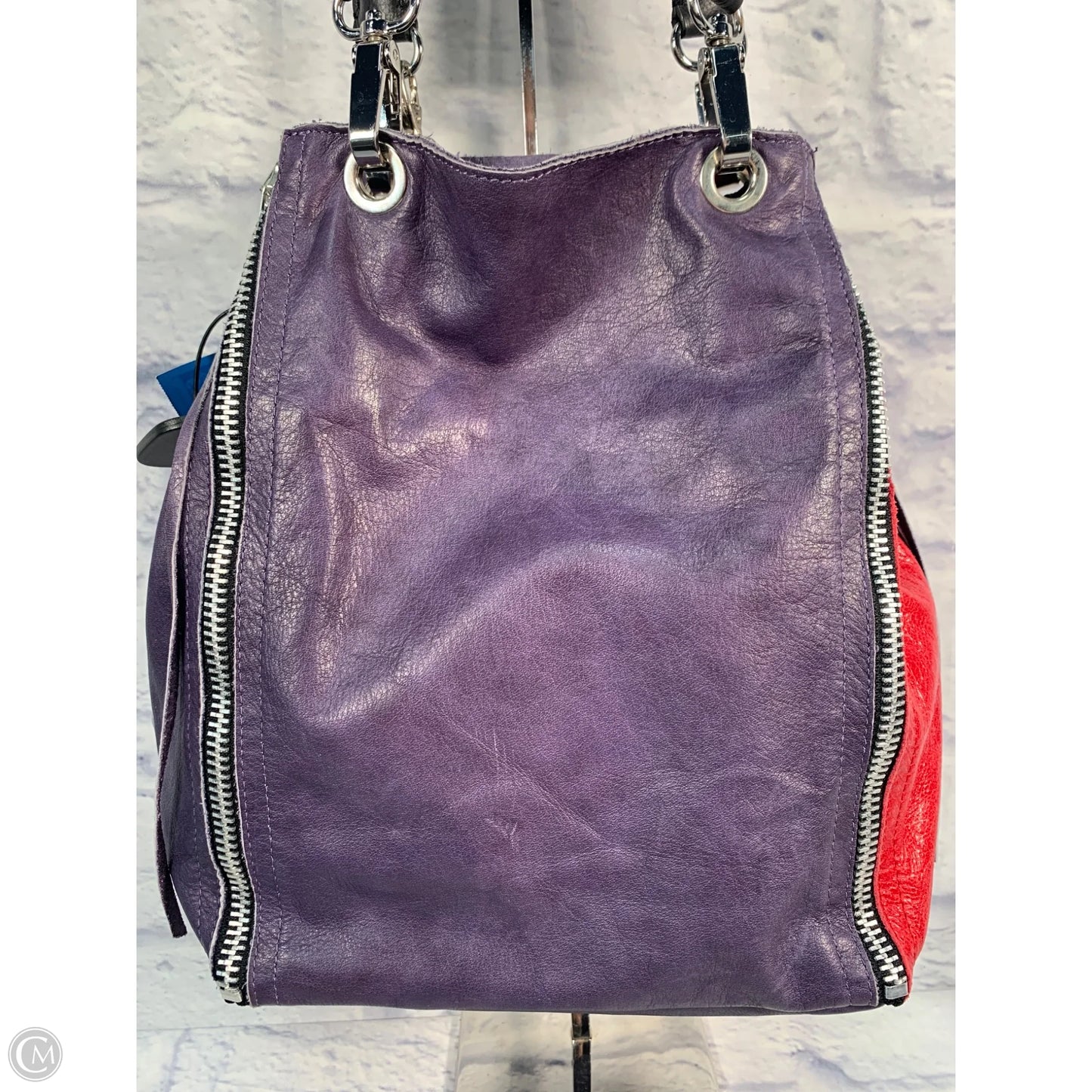 Handbag Leather By Clothes Mentor, Size: Medium
