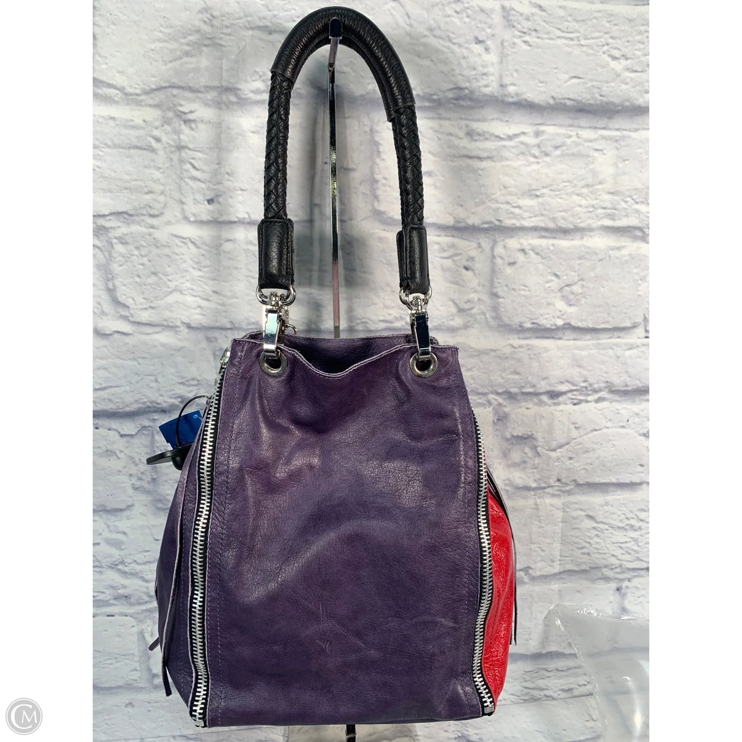 Handbag Leather By Clothes Mentor, Size: Medium
