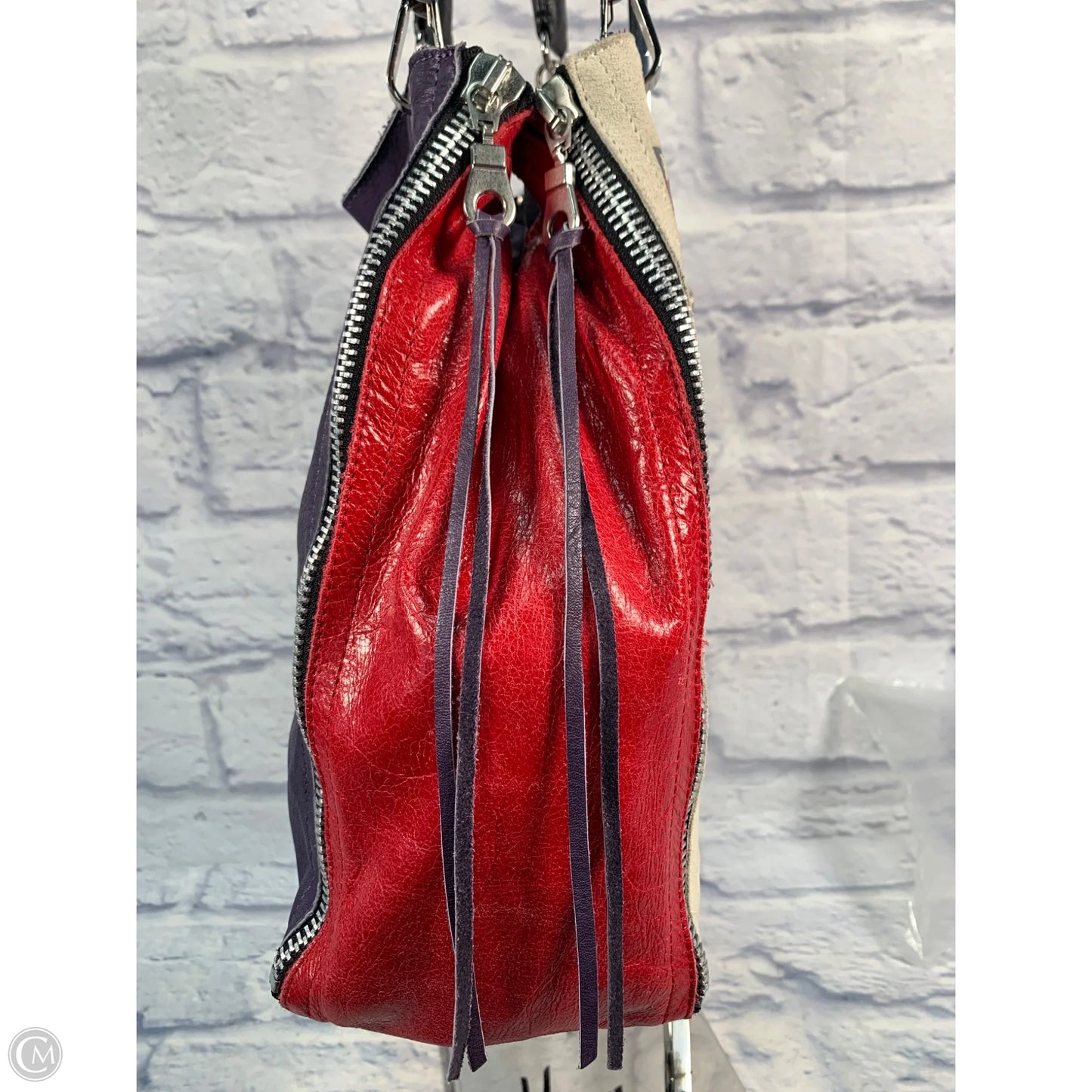 Handbag Leather By Clothes Mentor, Size: Medium