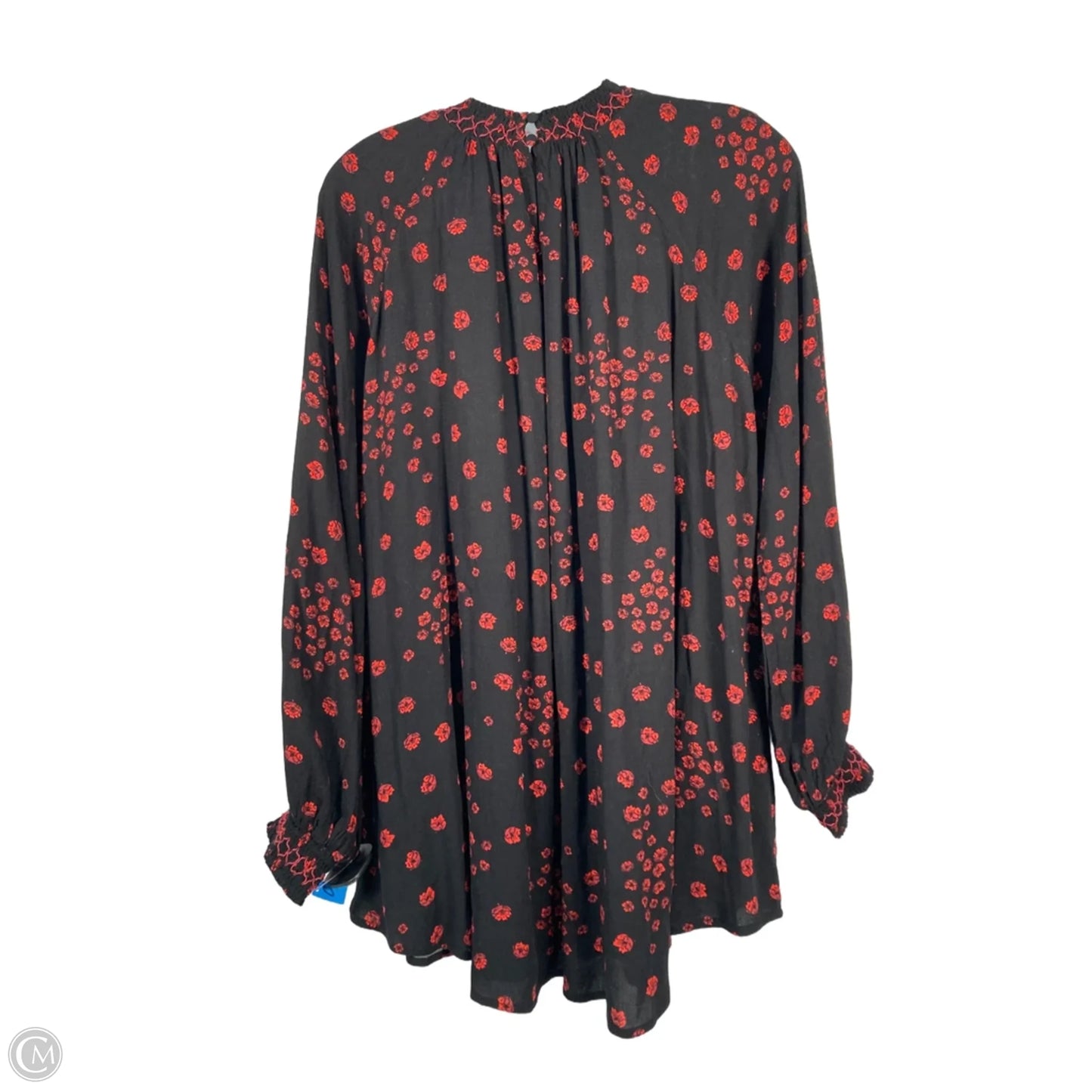 Top Long Sleeve By Free People In Black & Red, Size: S