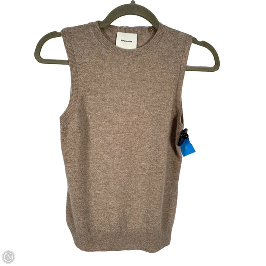 Vest Sweater By Reformation In Brown, Size: Xs