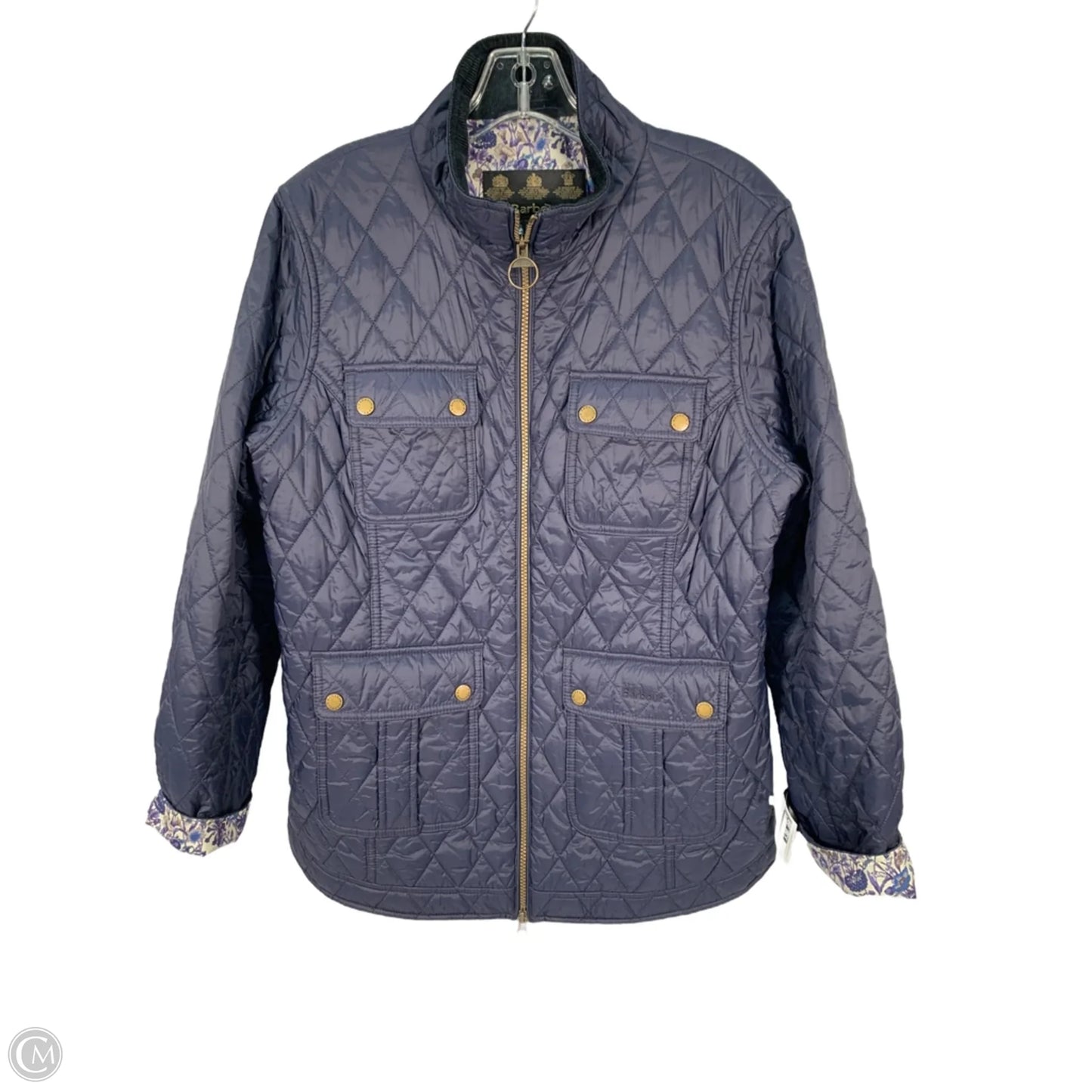 Jacket Puffer & Quilted By Barbour In Blue, Size: L