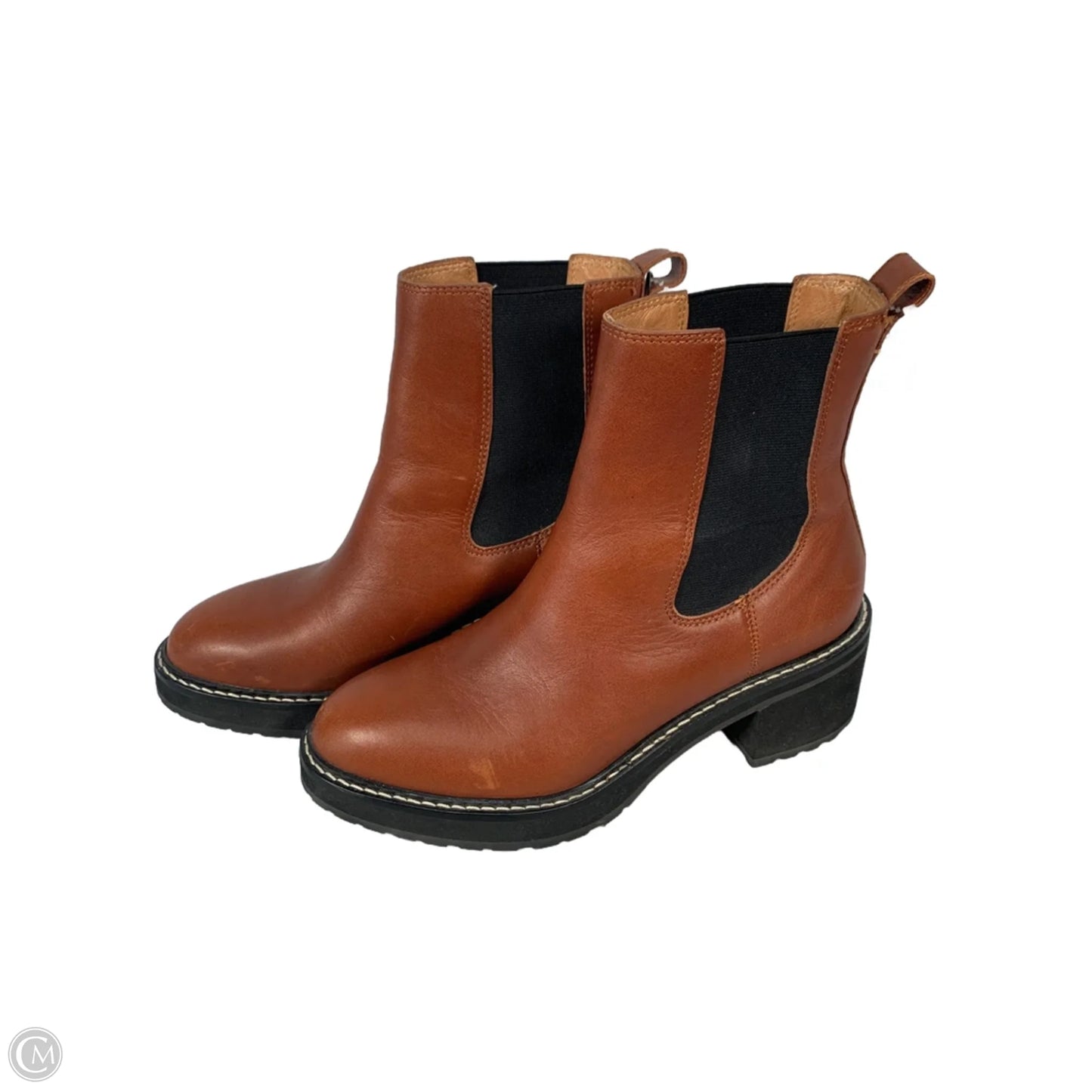 Boots Ankle Heels By Madewell In Brown, Size: 7.5