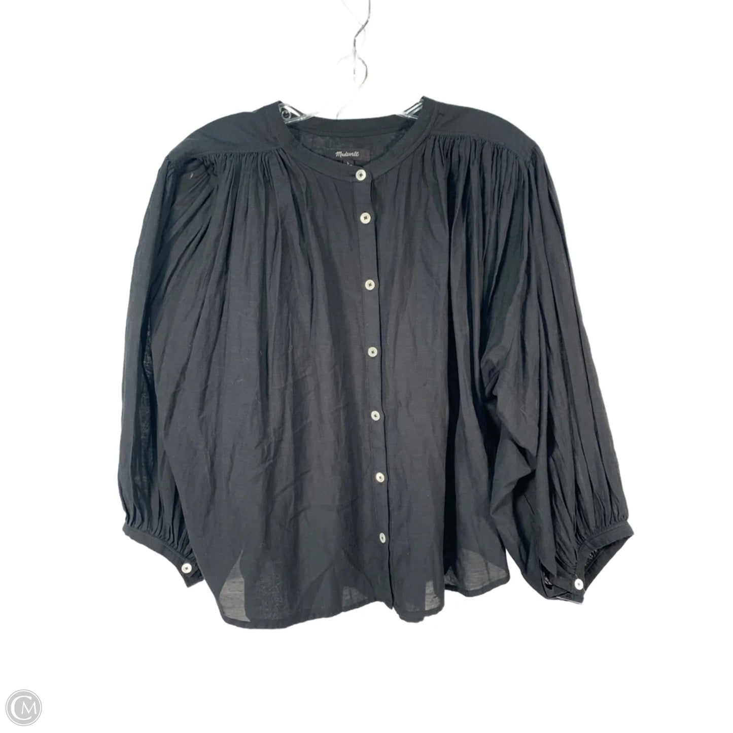 Top Long Sleeve By Madewell In Black, Size: L