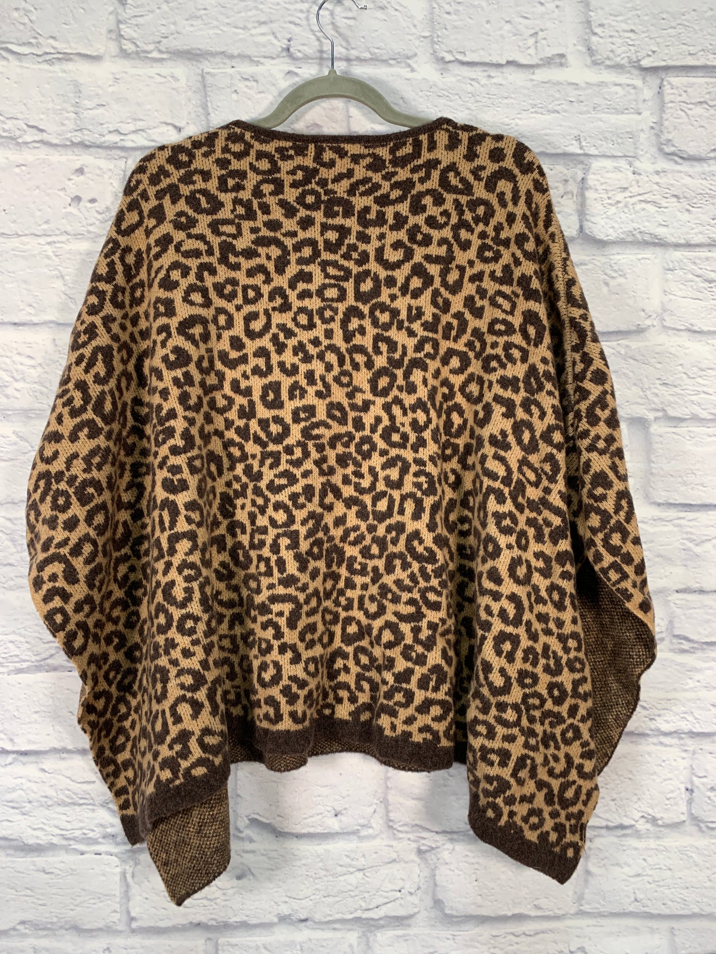 Poncho By Ann Taylor In Animal Print, Size: S