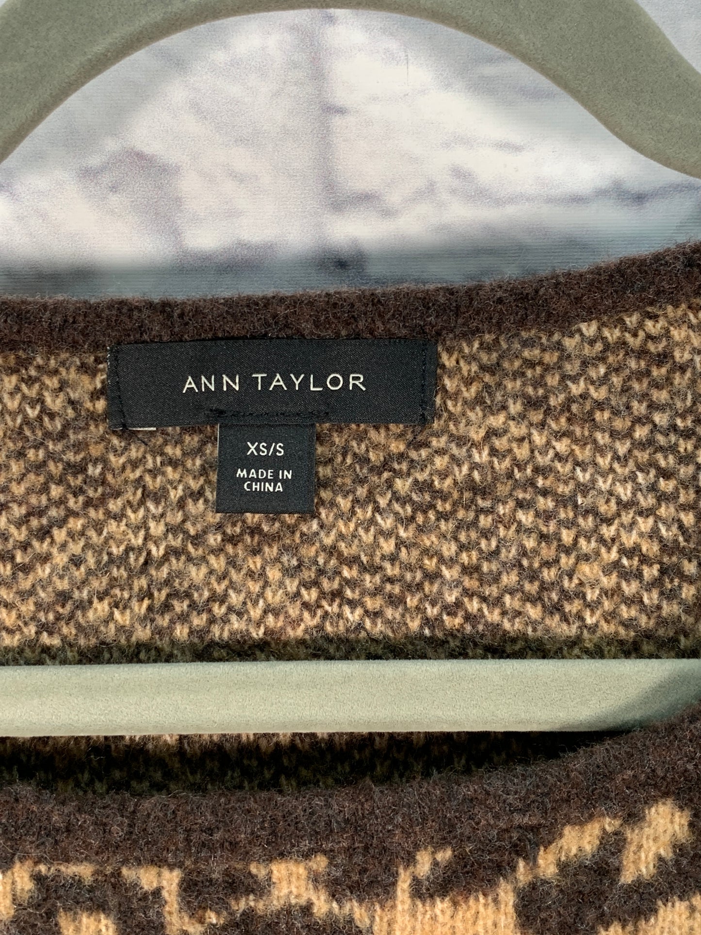 Poncho By Ann Taylor In Animal Print, Size: S