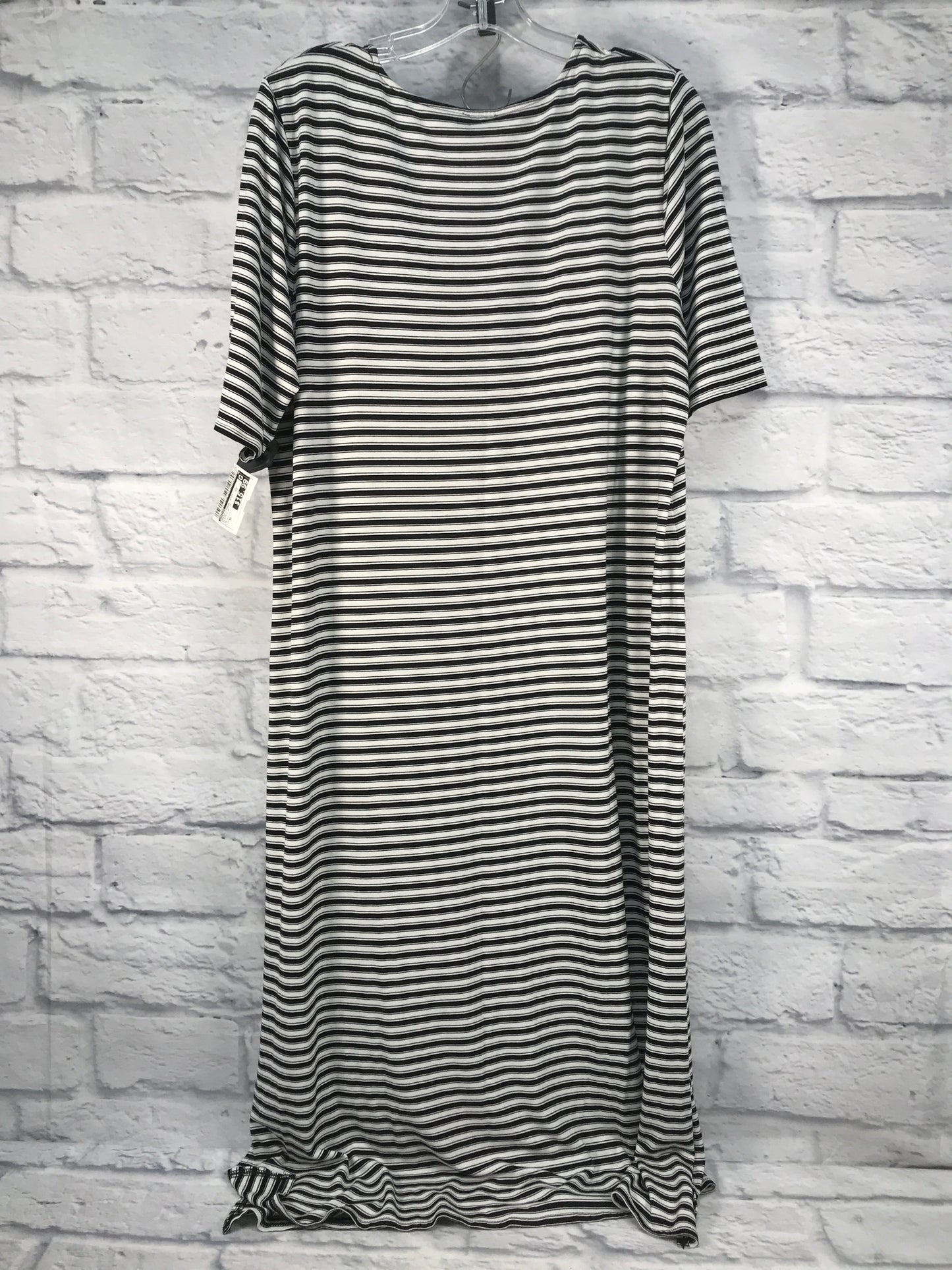 Black & White Dress Casual Midi Chicos, Size Xl