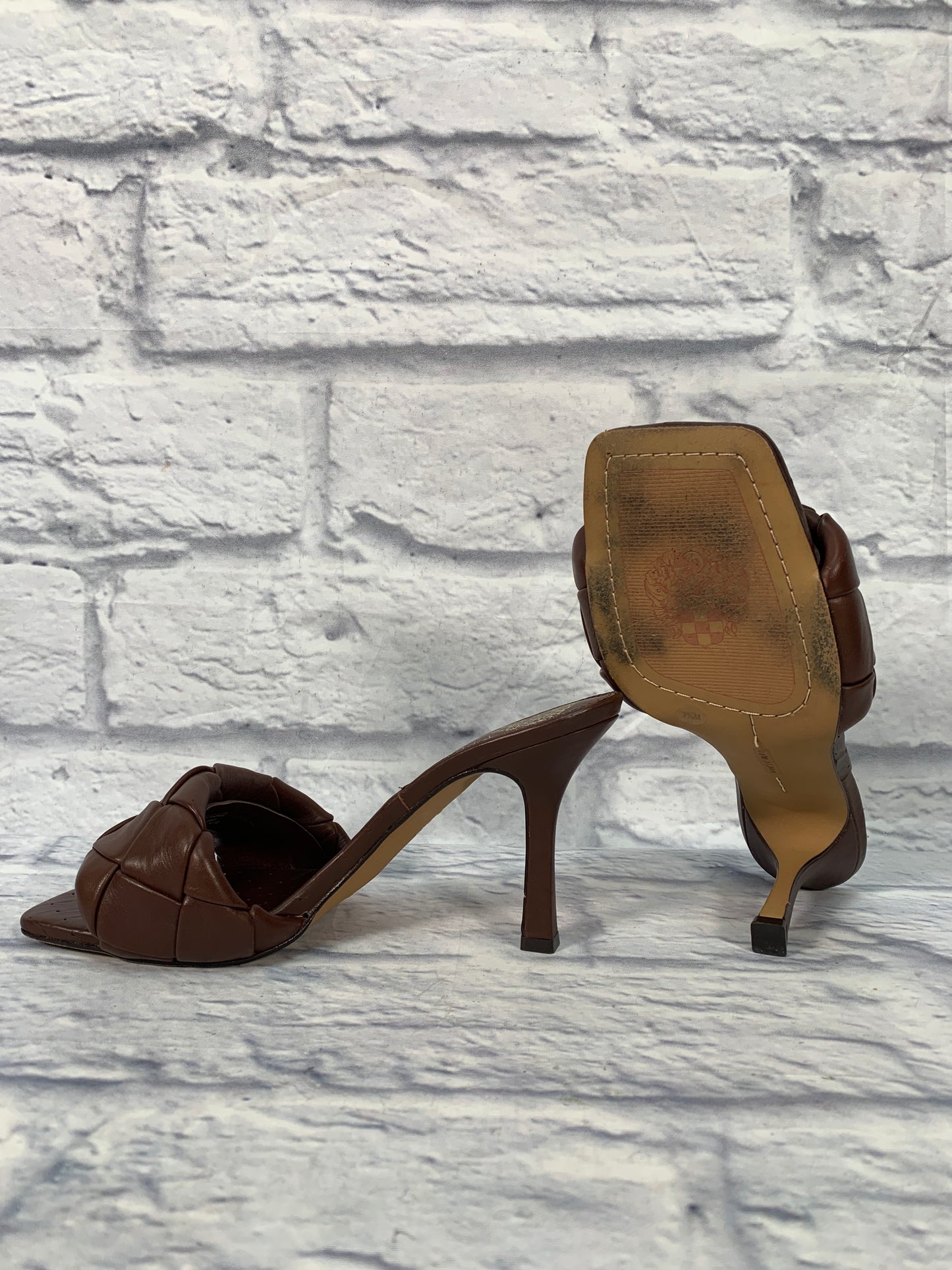 Brown Sandals Heels Stiletto Vince Camuto, Size 7.5