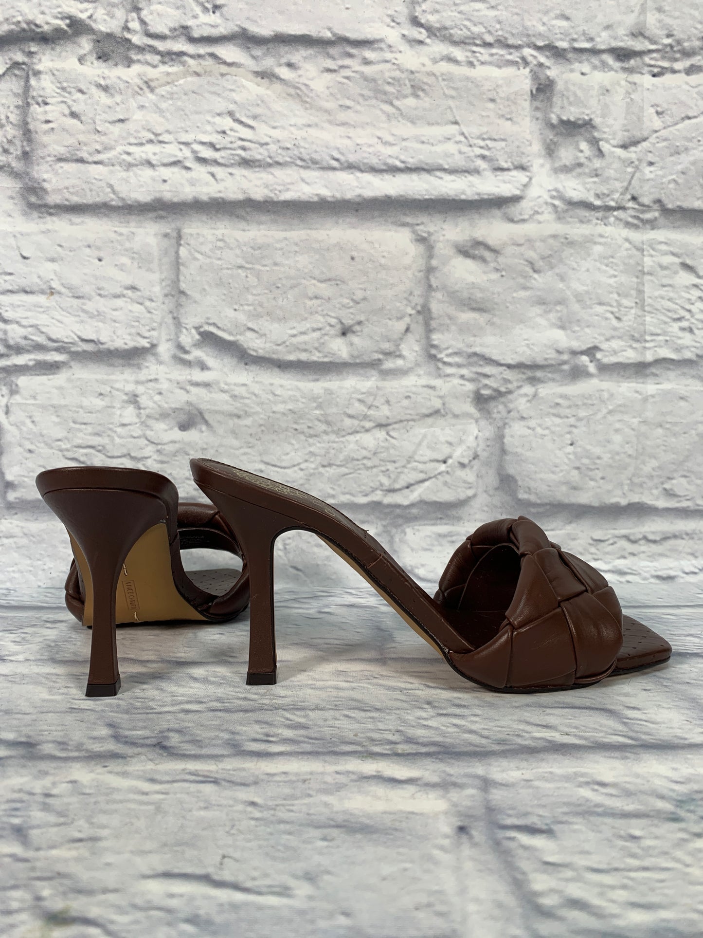 Brown Sandals Heels Stiletto Vince Camuto, Size 7.5