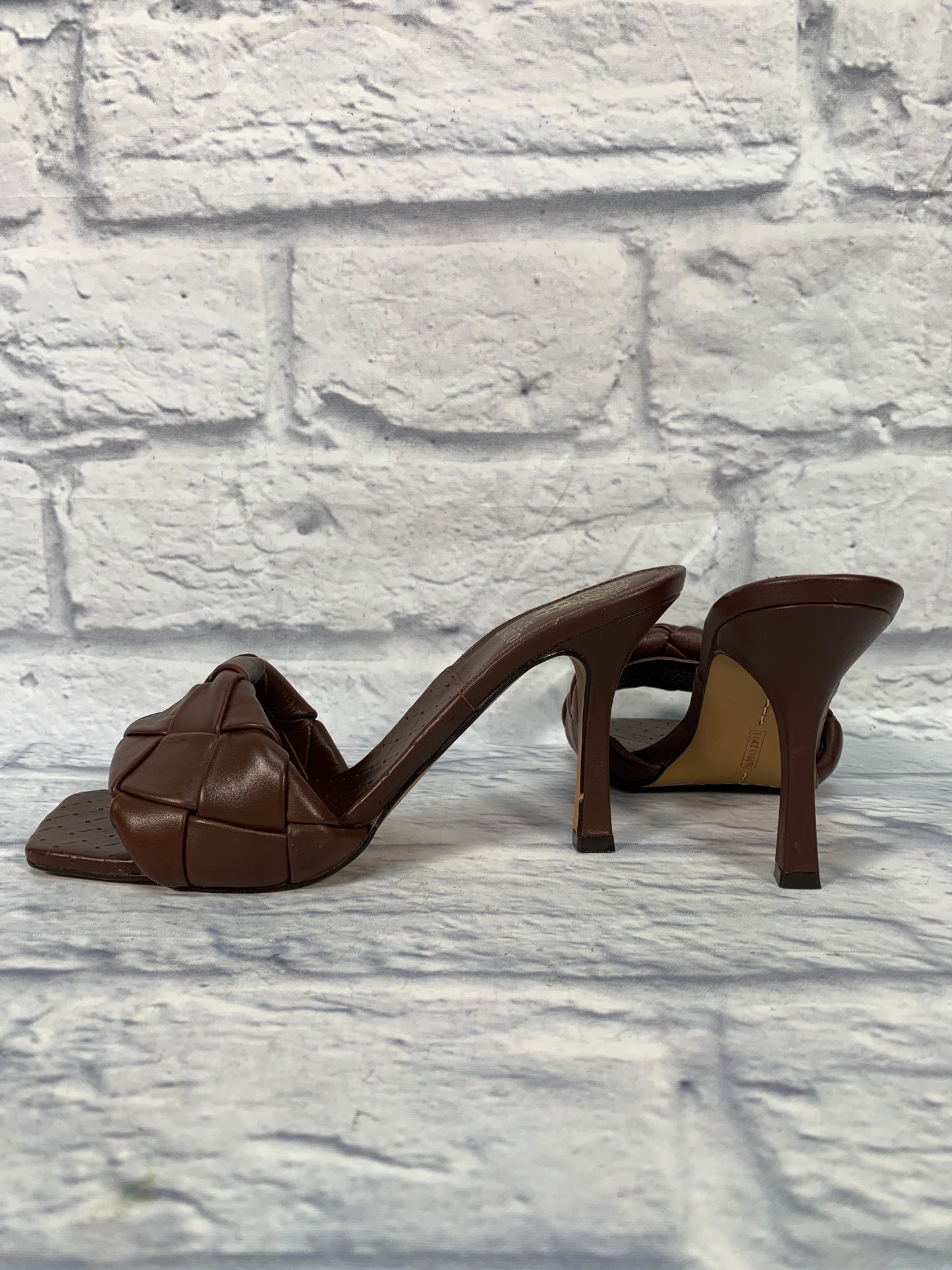 Brown Sandals Heels Stiletto Vince Camuto, Size 7.5