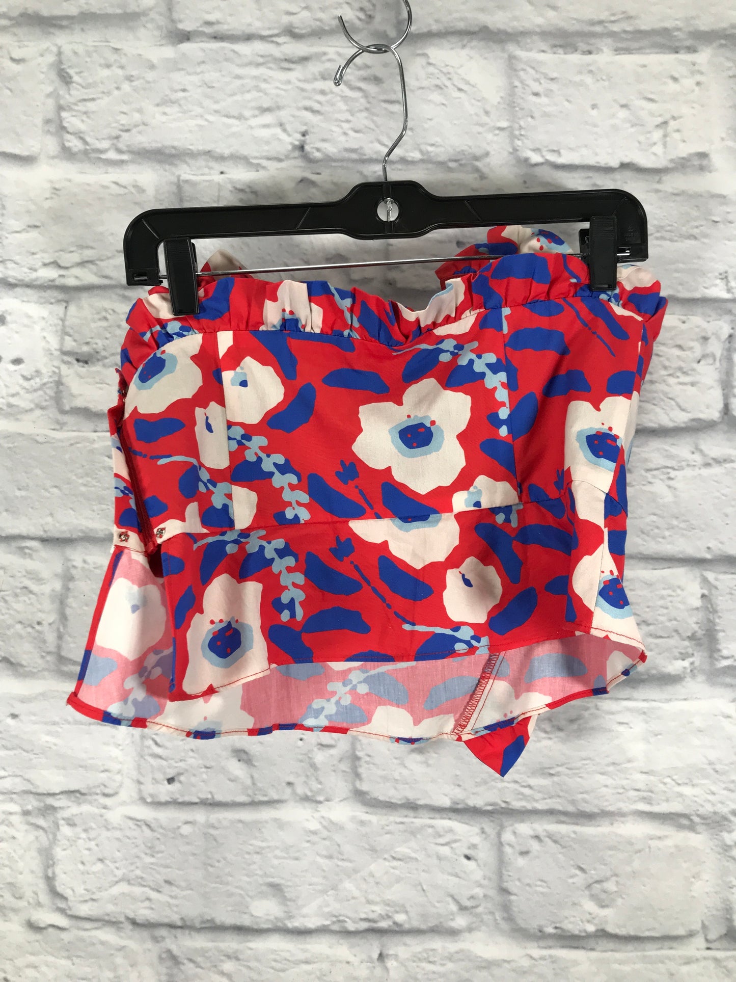 Blue & Red & White Top Sleeveless Hutch, Size Petite  M