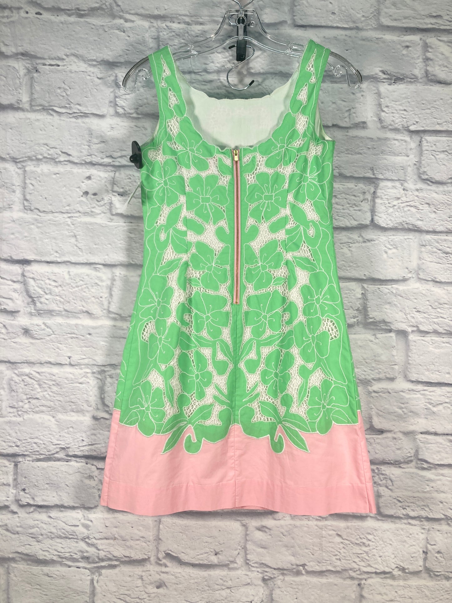 Dress Casual Short By Lilly Pulitzer In Green & Pink, Size: Xxs