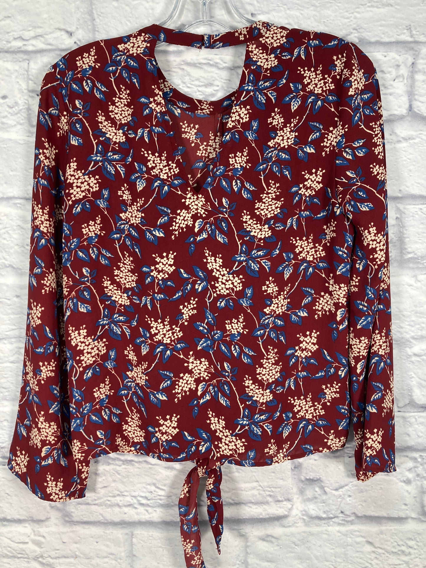 Top Long Sleeve By Madewell In Red, Size: Xs