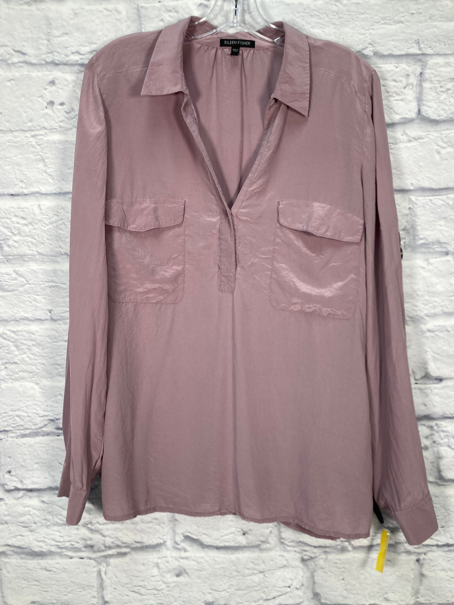 Top Long Sleeve By Eileen Fisher In Purple, Size: M