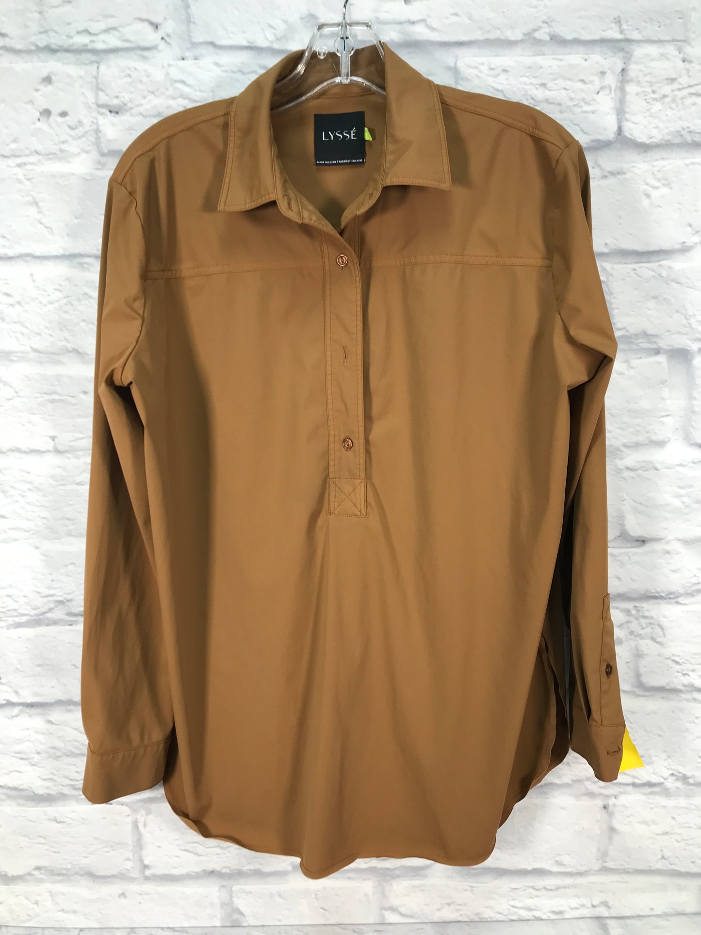 Tunic Long Sleeve By Lysse In Brown, Size: S