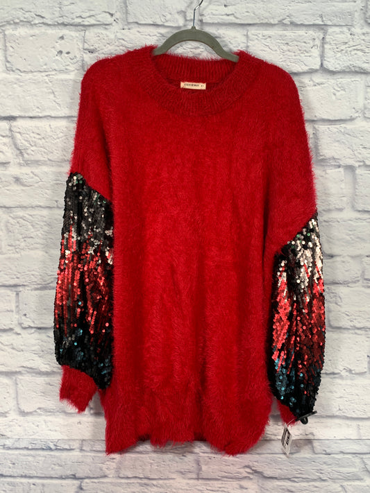 Sweater By Clothes Mentor In Red, Size: L