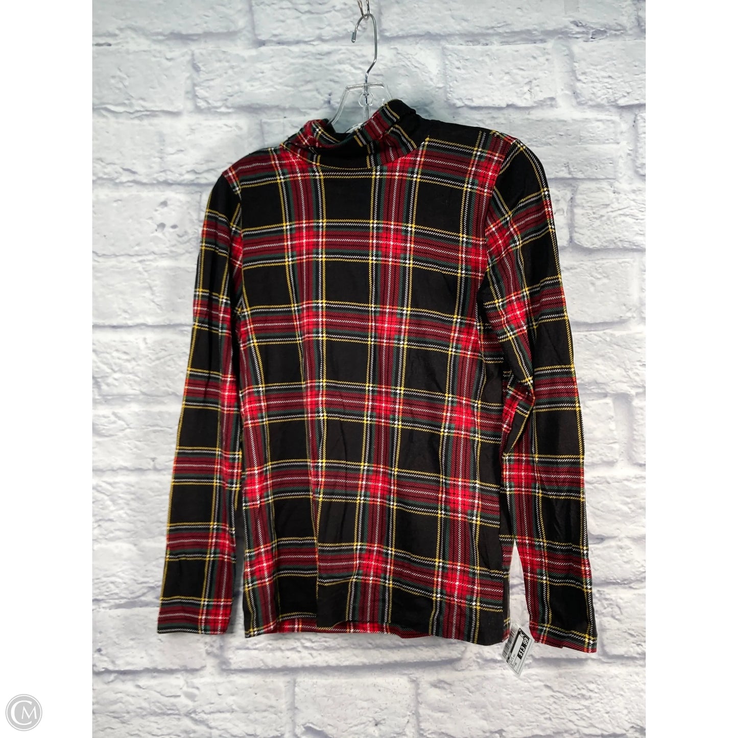 Top Long Sleeve By J. Crew In Black & Red, Size: Xs