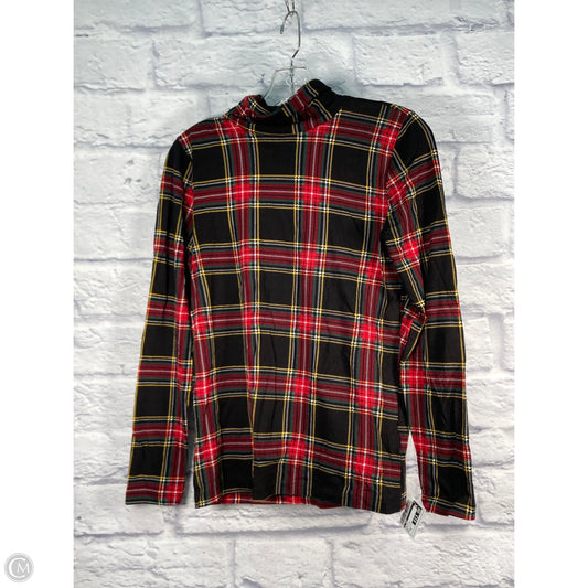 Top Long Sleeve By J. Crew In Black & Red, Size: Xs