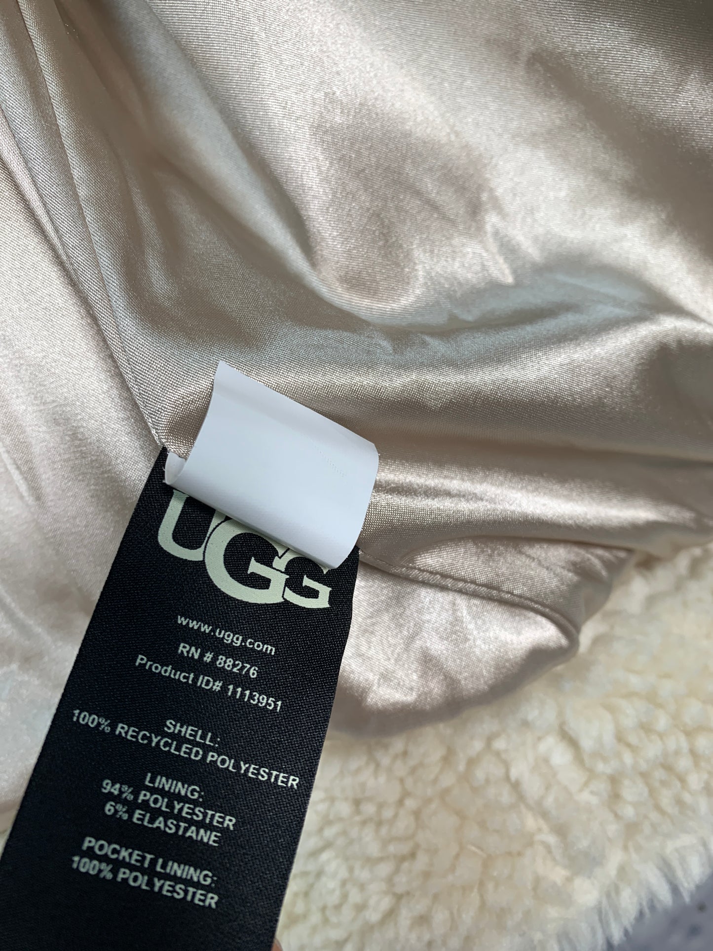 Jacket Designer By Ugg In Cream, Size: Xl