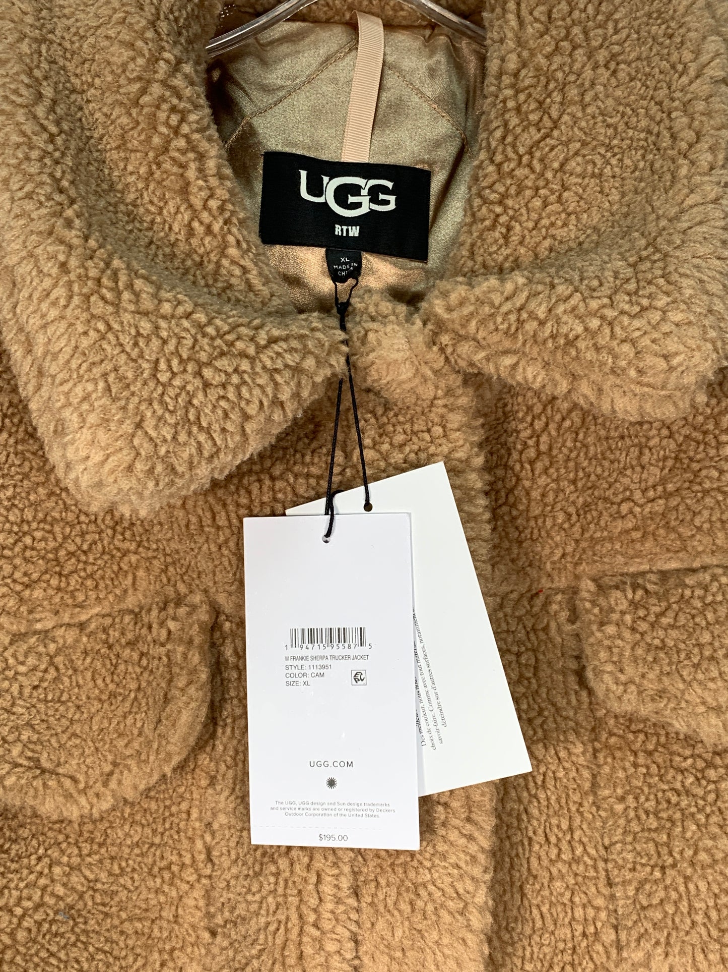 Jacket Designer By Ugg In Brown, Size: Xl