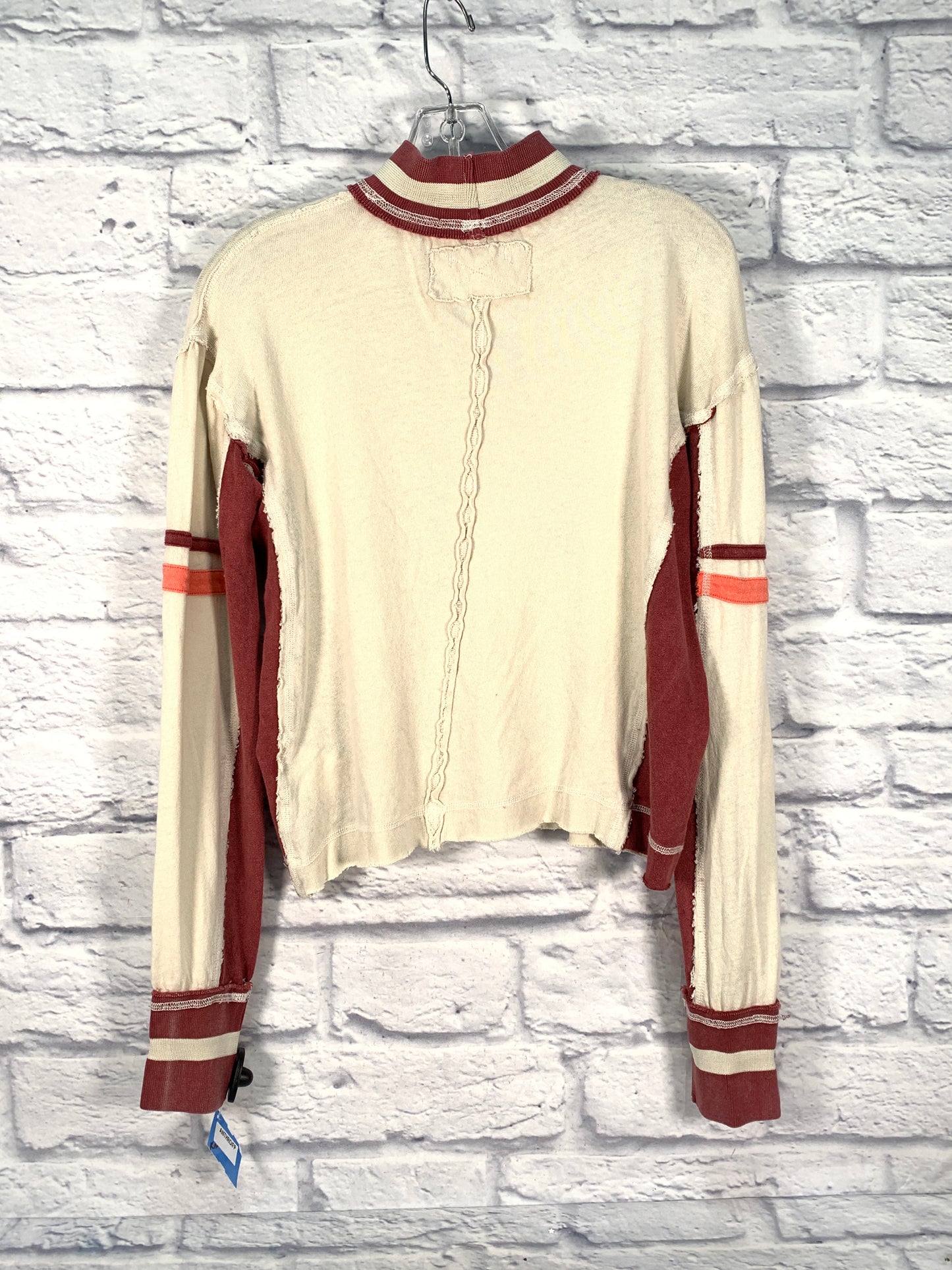 Top Long Sleeve By We The Free In Cream & Red, Size: Xs