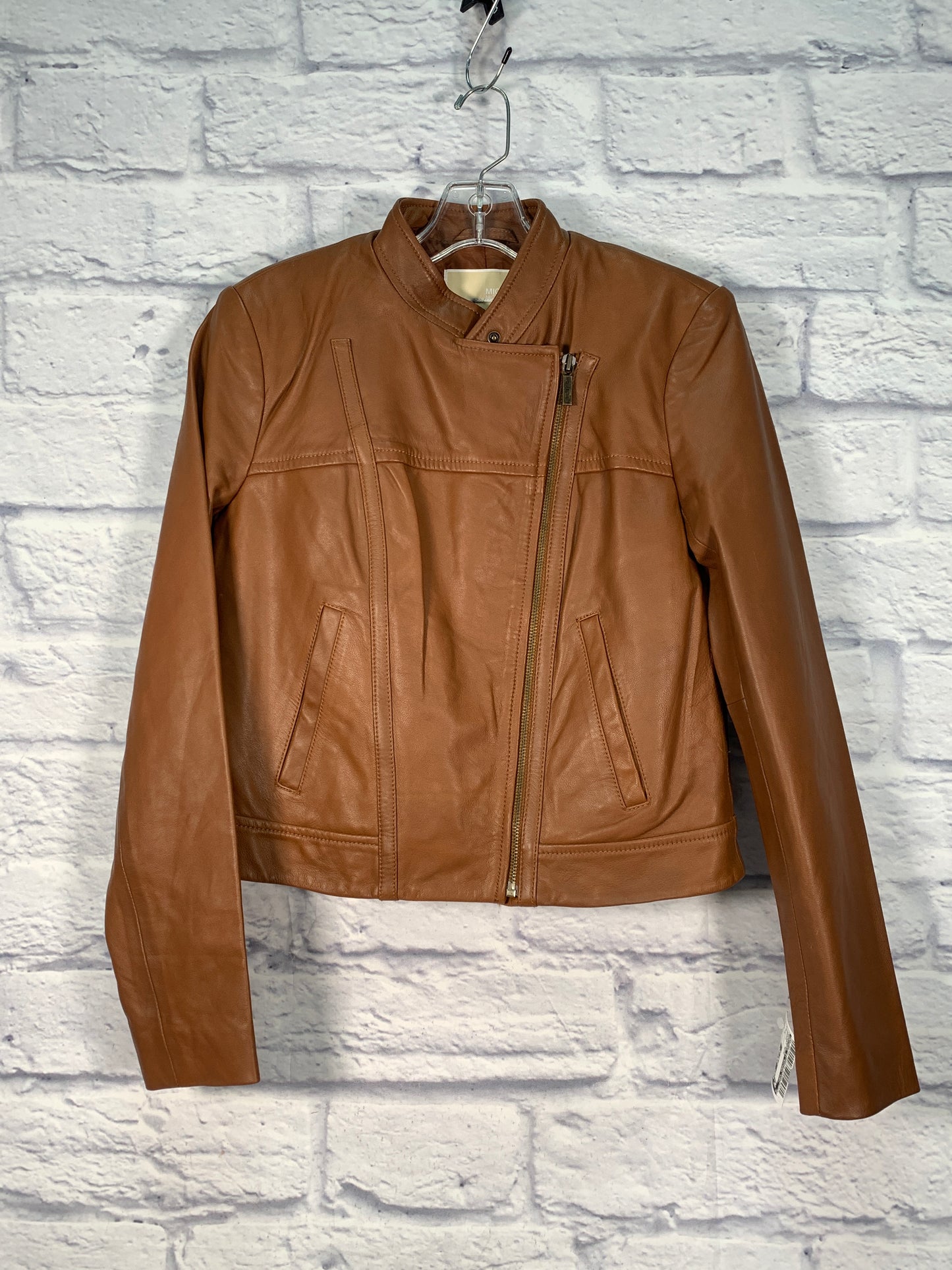 Jacket Moto By Michael By Michael Kors In Brown, Size: S