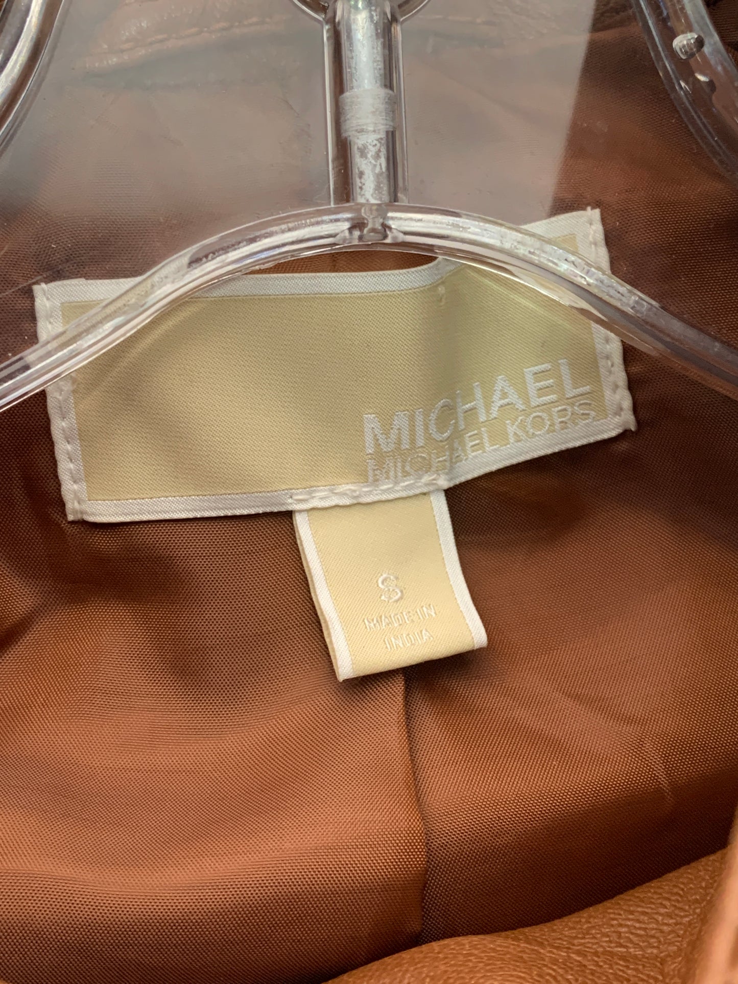 Jacket Moto By Michael By Michael Kors In Brown, Size: S