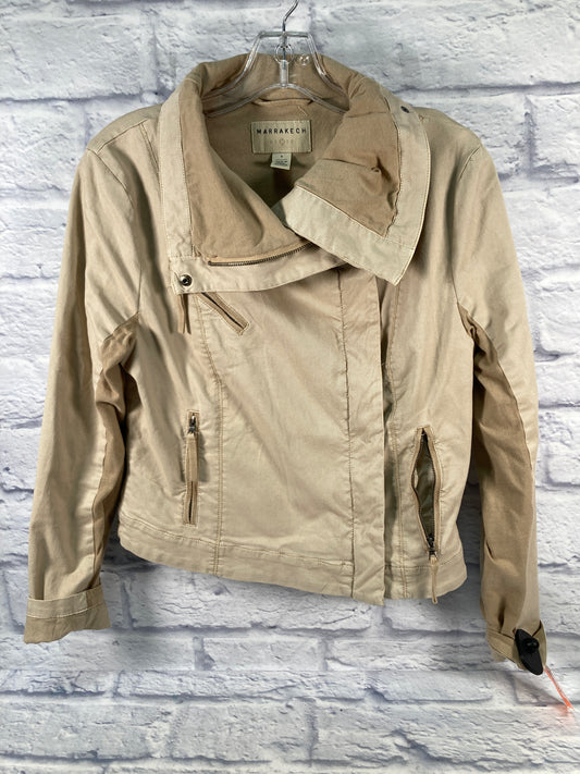 Jacket Moto By Marrakech In Tan, Size: S