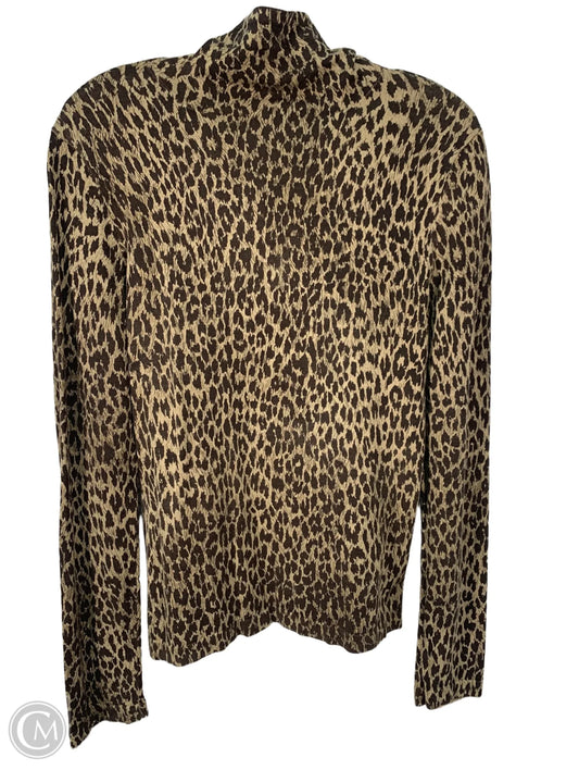 Top Long Sleeve By Jones New York In Animal Print, Size: M