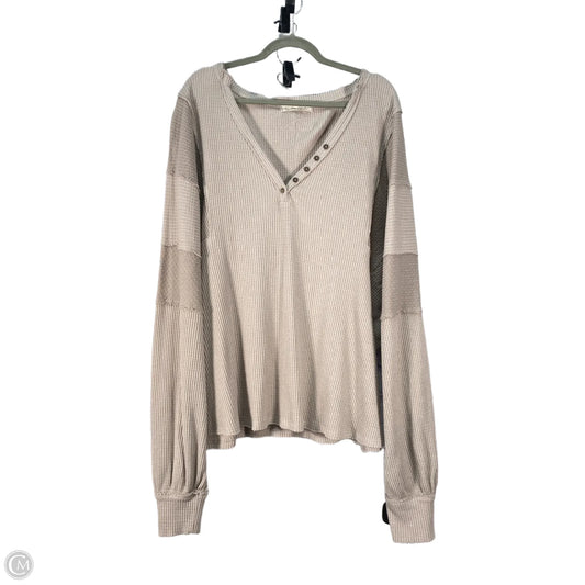 Top Long Sleeve By We The Free In Taupe, Size: L