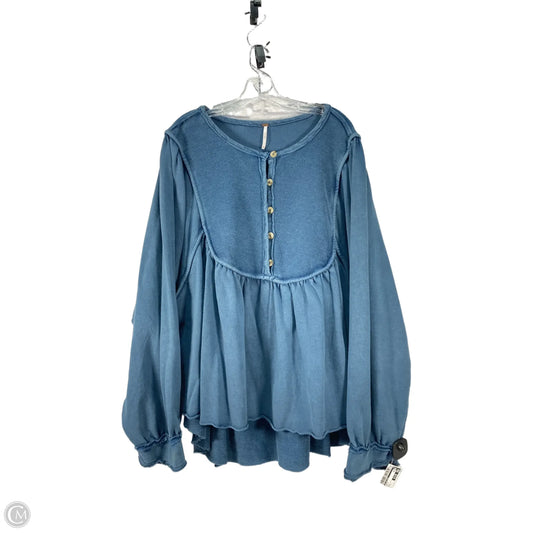 Top Long Sleeve By We The Free In Blue, Size: L