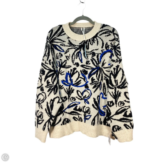 Sweater By Anthropologie In Cream, Size: 1x