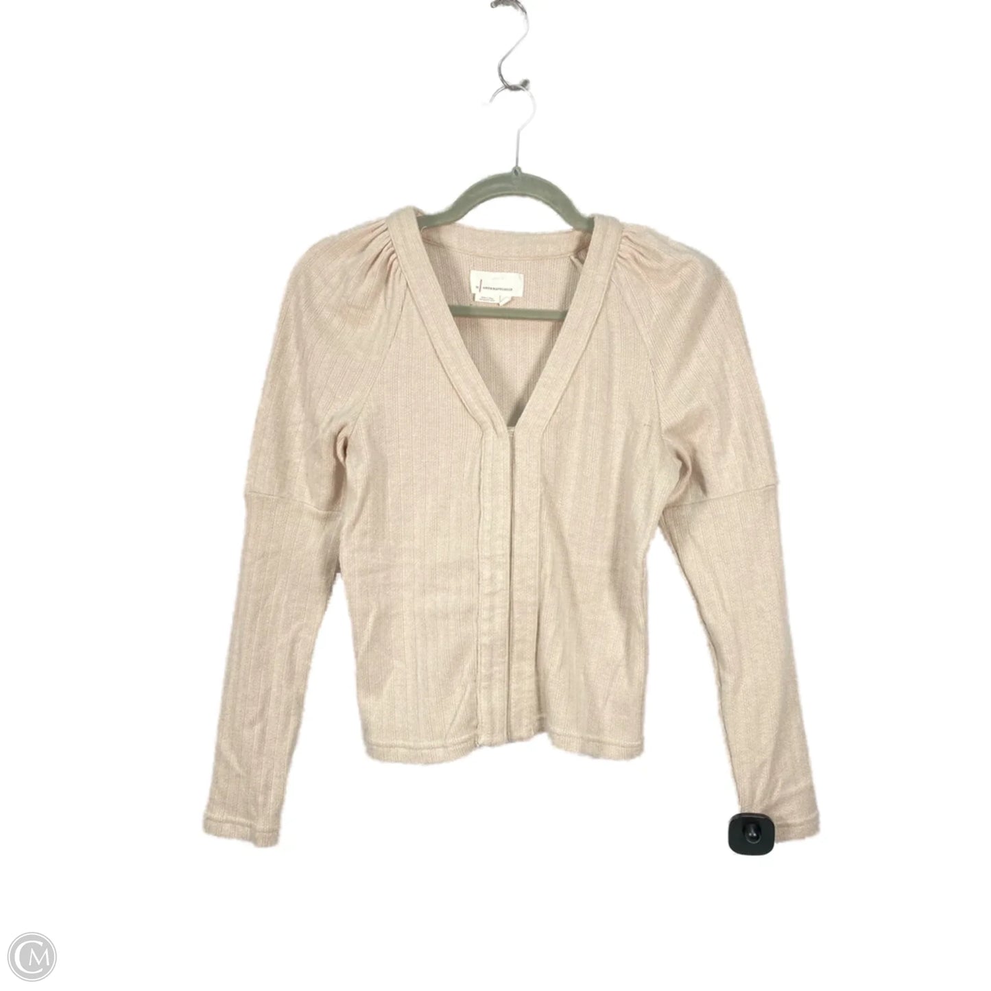 Top Long Sleeve By Anthropologie In Tan, Size: Xs