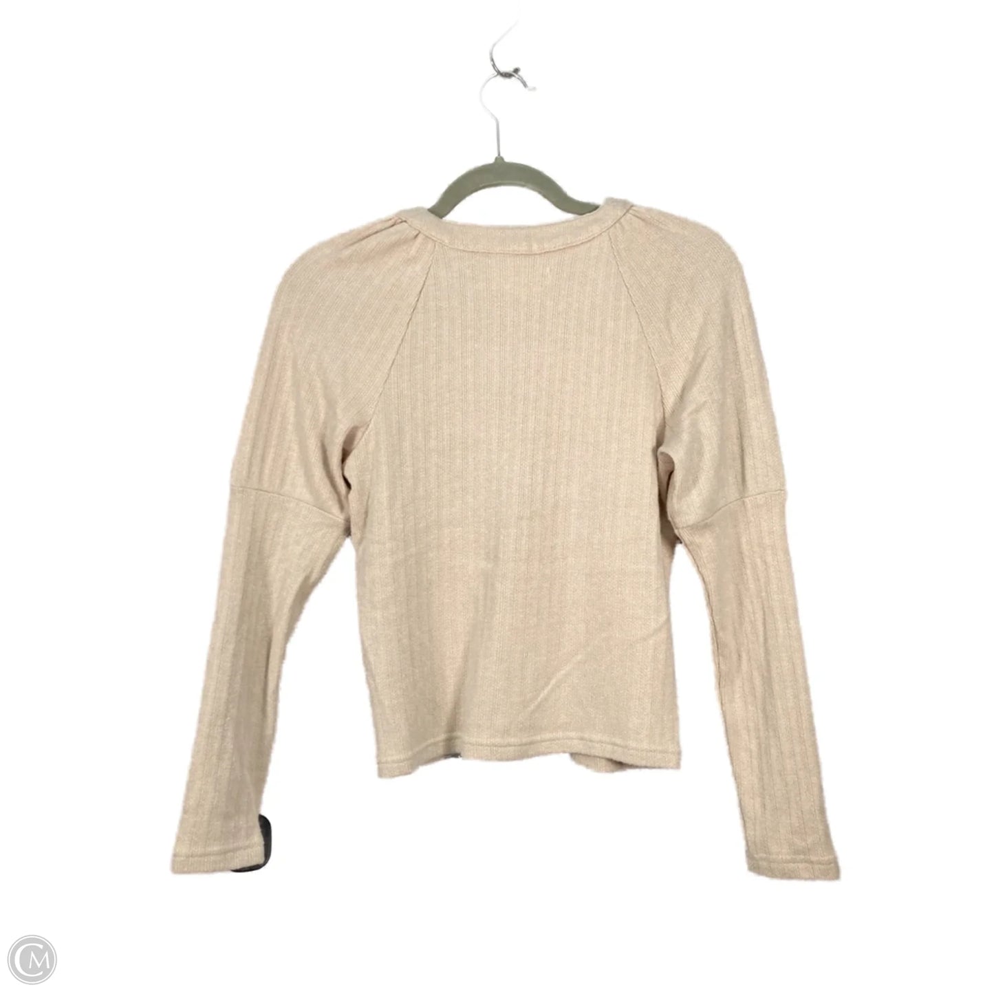 Top Long Sleeve By Anthropologie In Tan, Size: Xs