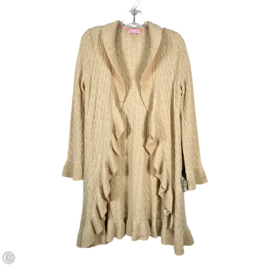 Sweater Cardigan Designer By Lilly Pulitzer In Tan, Size: M