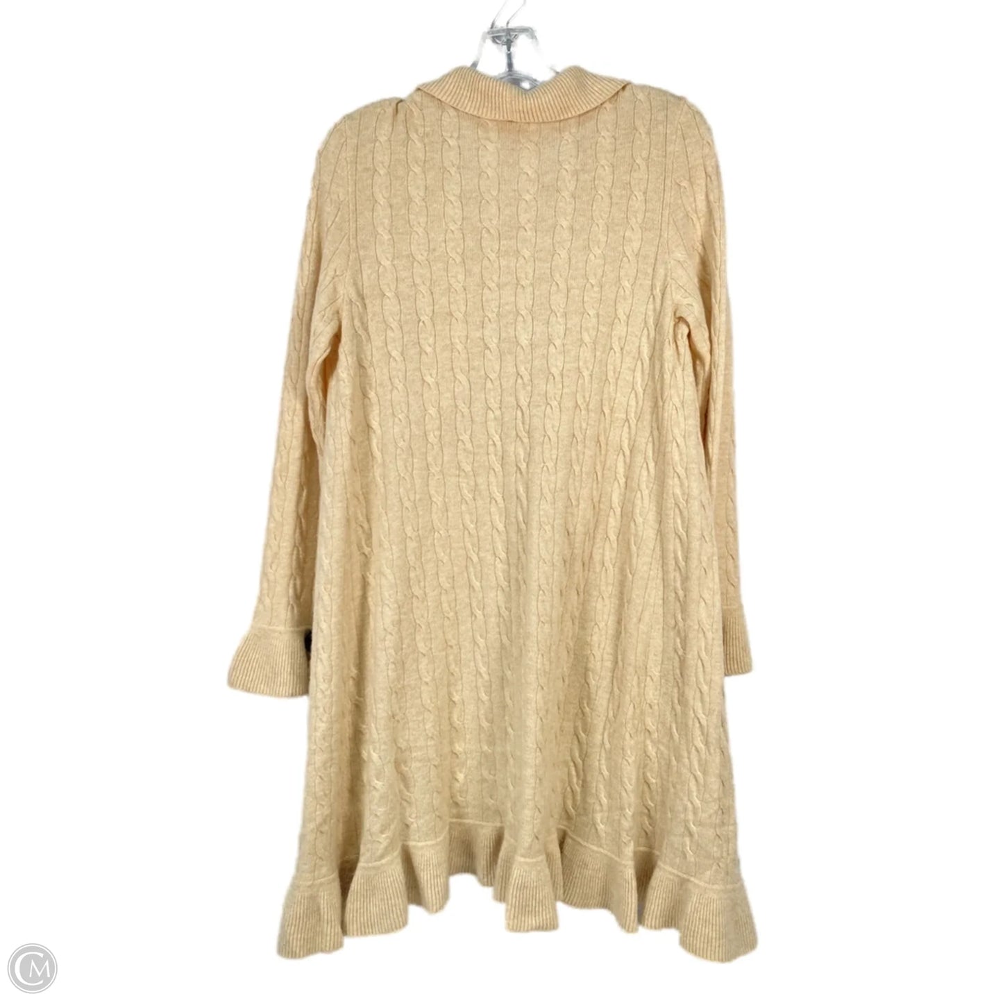 Sweater Cardigan Designer By Lilly Pulitzer In Tan, Size: M