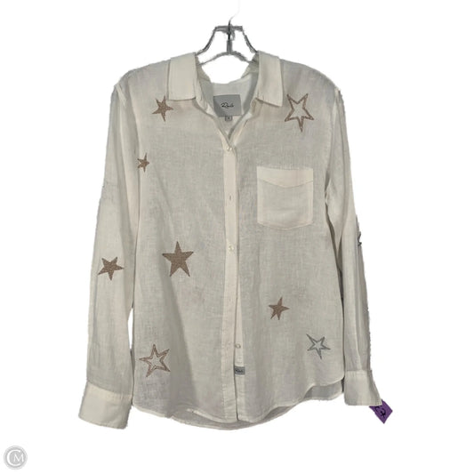 Top Long Sleeve By Rails In White, Size: S