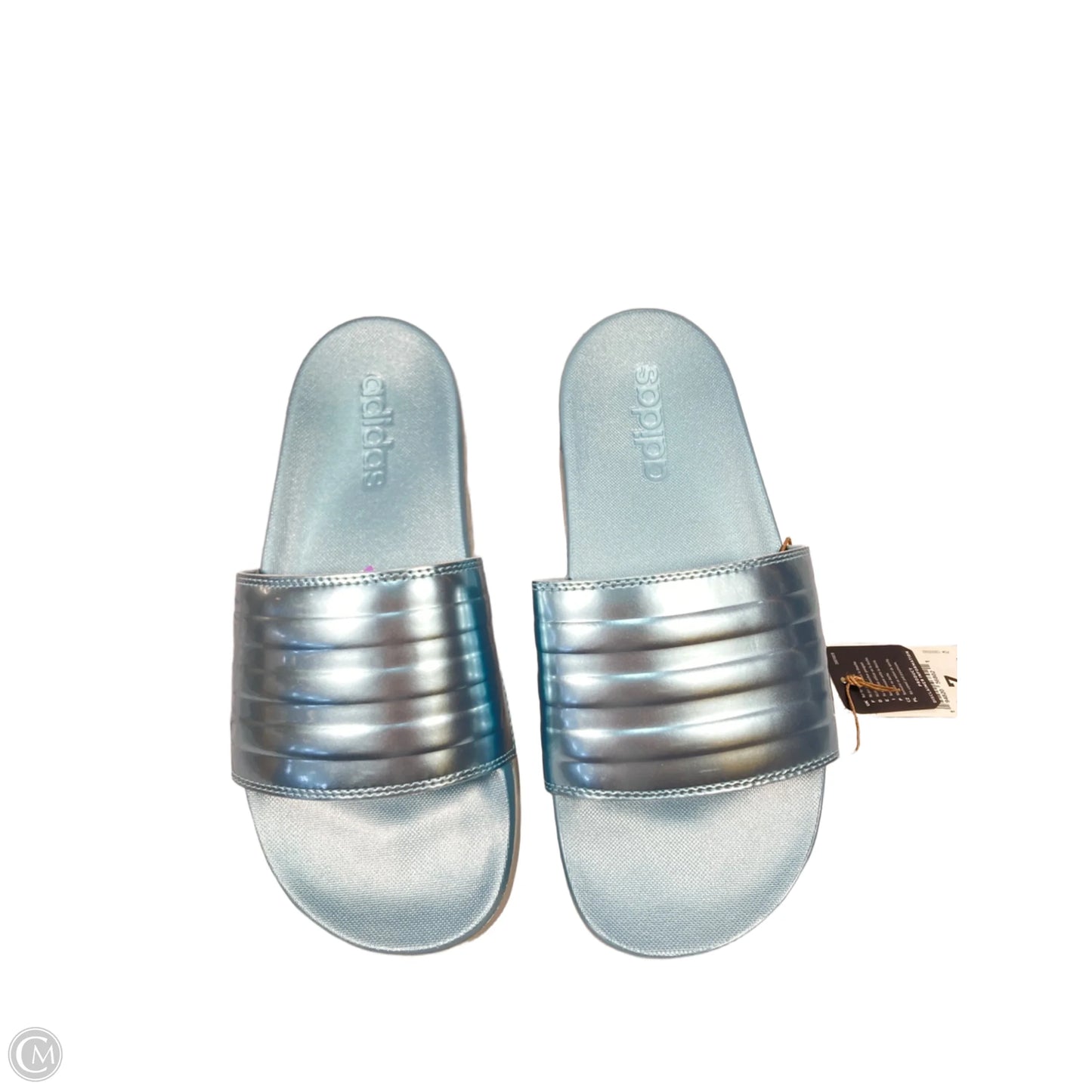 Sandals Flats By Adidas In Blue, Size: 7