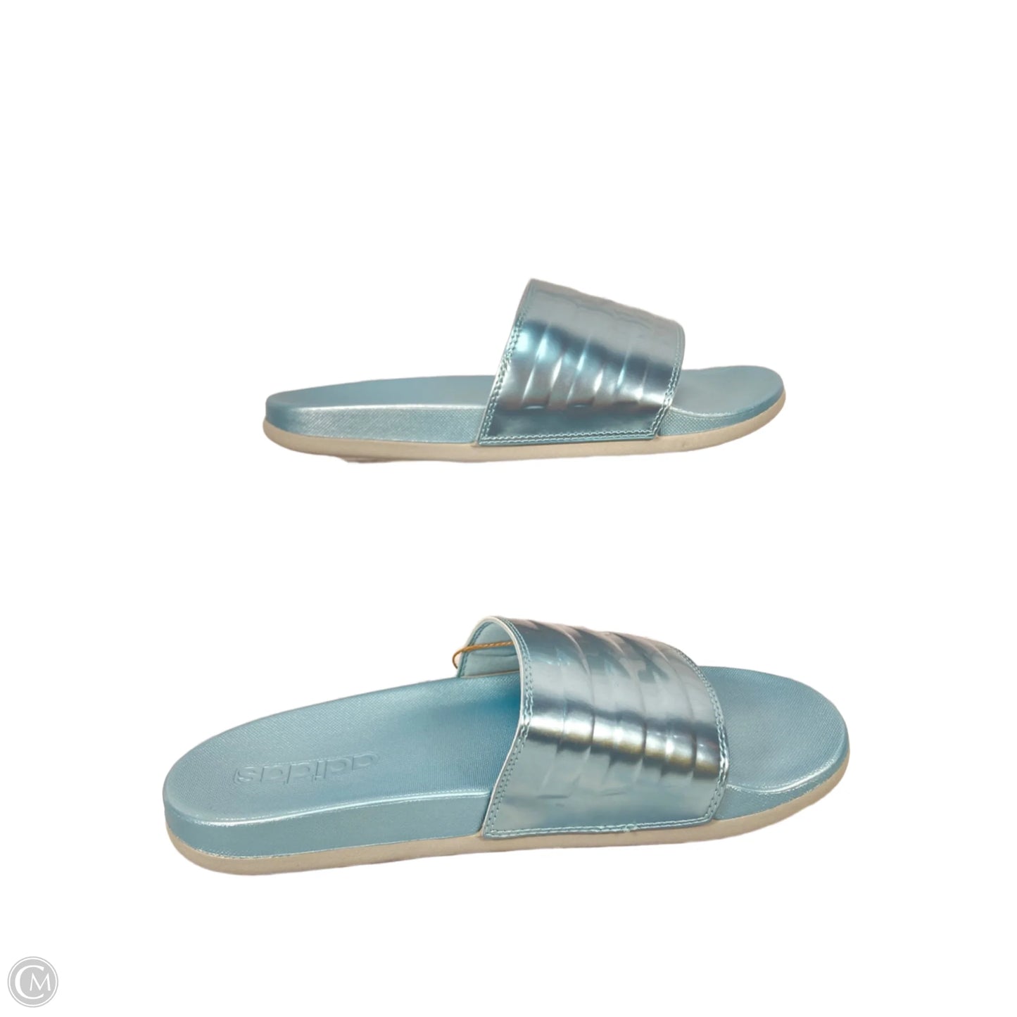 Sandals Flats By Adidas In Blue, Size: 7