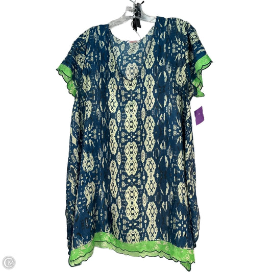 Blouse Short Sleeve By Johnny Was In Blue & Green, Size: S