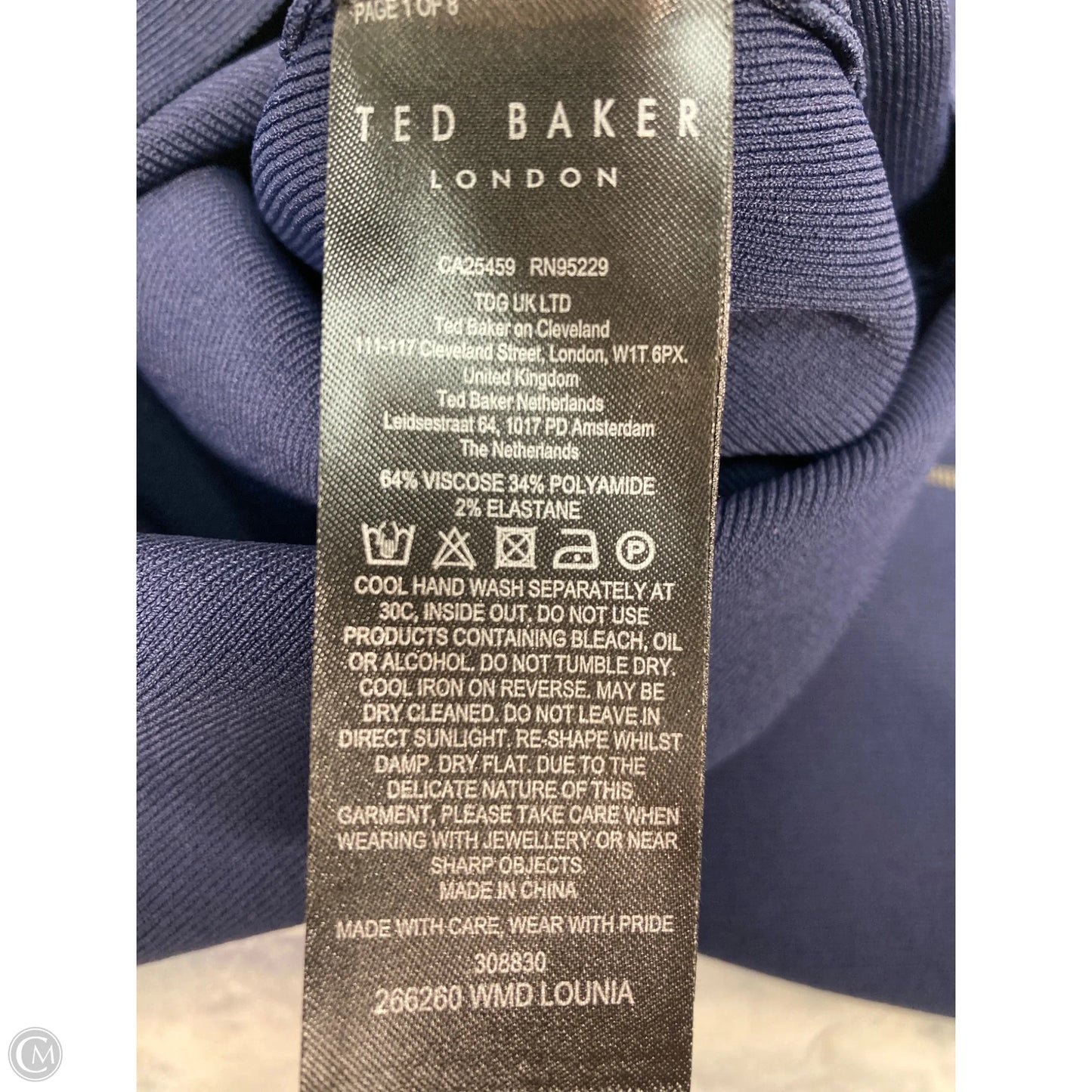 Dress Party Midi By Ted Baker In Blue, Size: S
