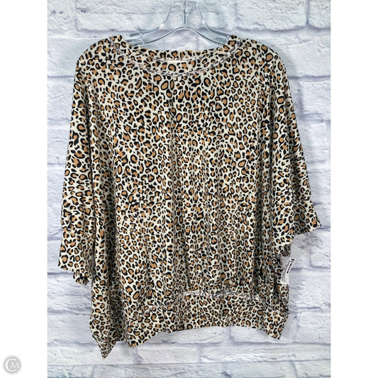 Top Short Sleeve By Bibi In Animal Print, Size: M