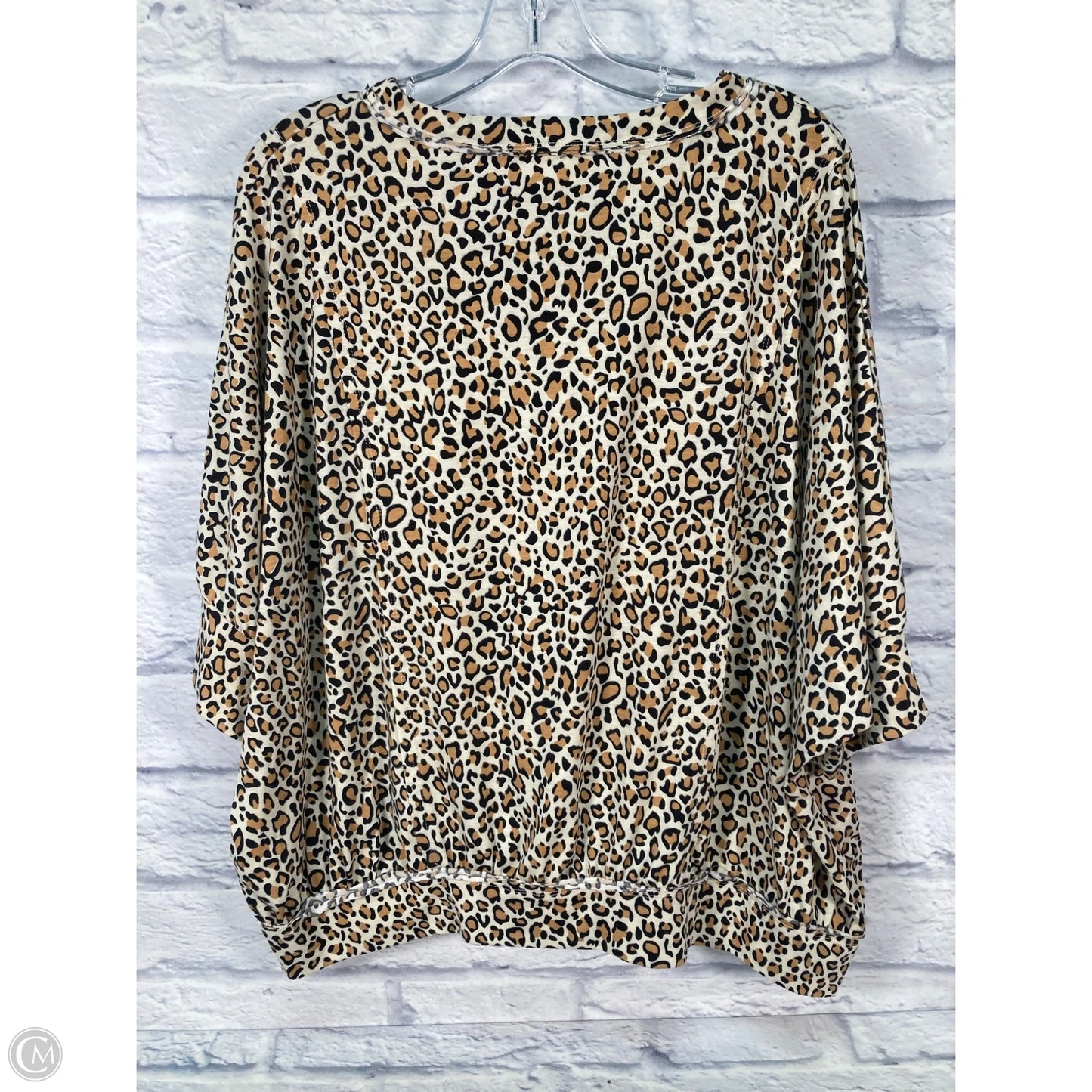 Top Short Sleeve By Bibi In Animal Print, Size: M
